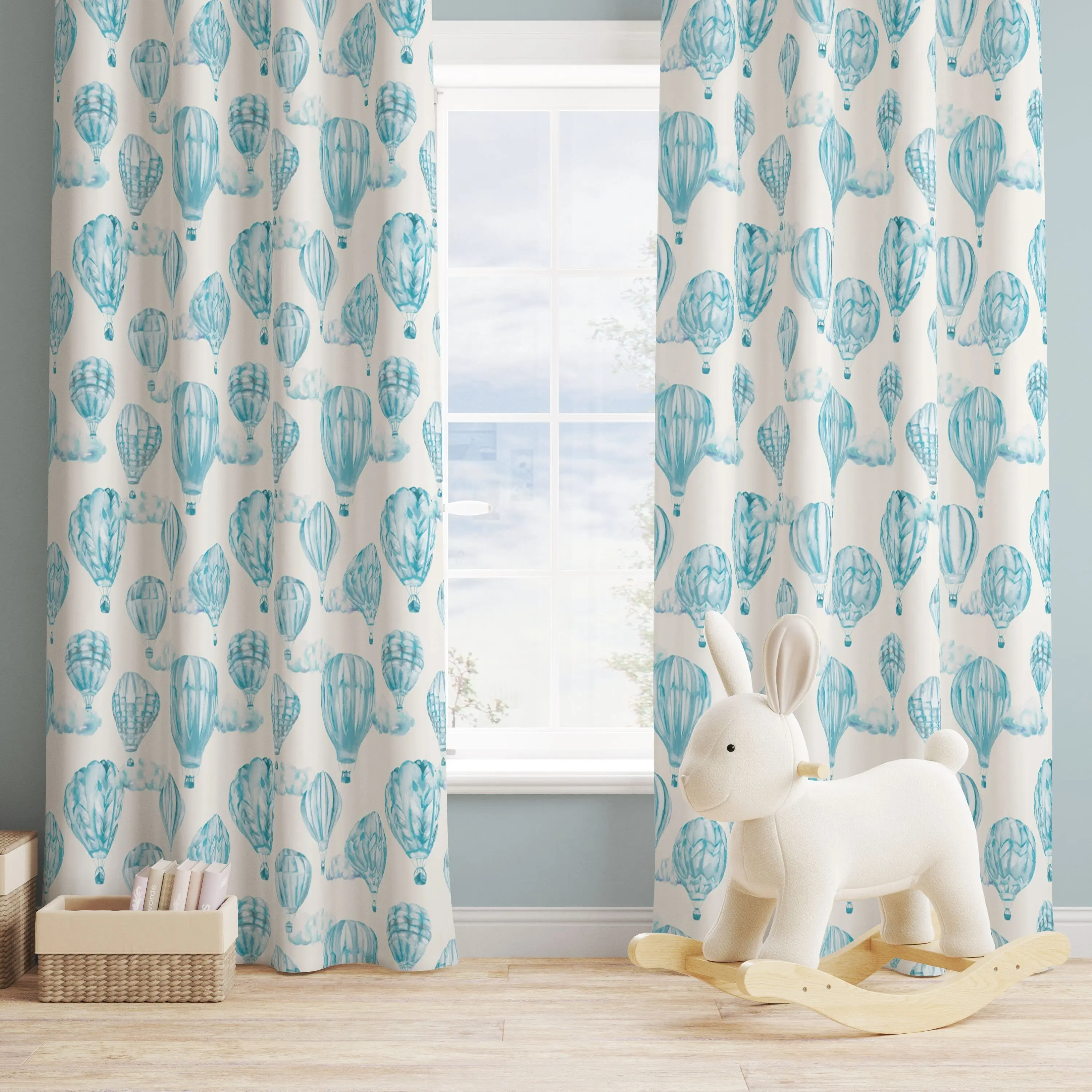 Hot Air Balloons - Children's Cotton Curtain Fabric - Image 8
