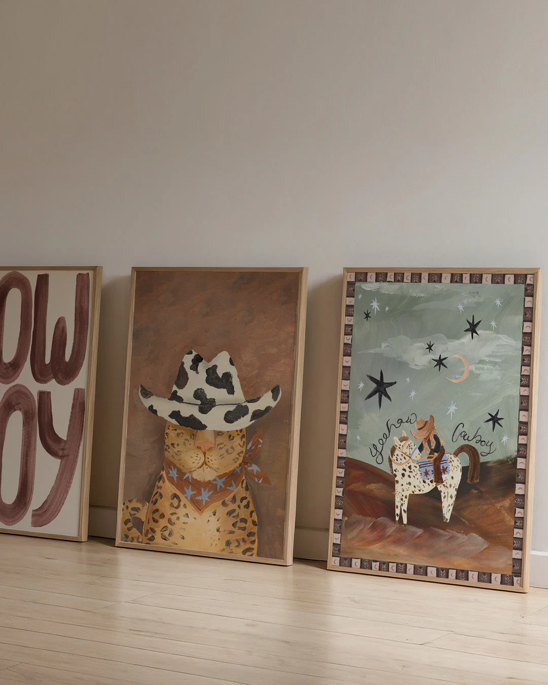 Howdy- Leopard Cow Print Hat Print - Image 2