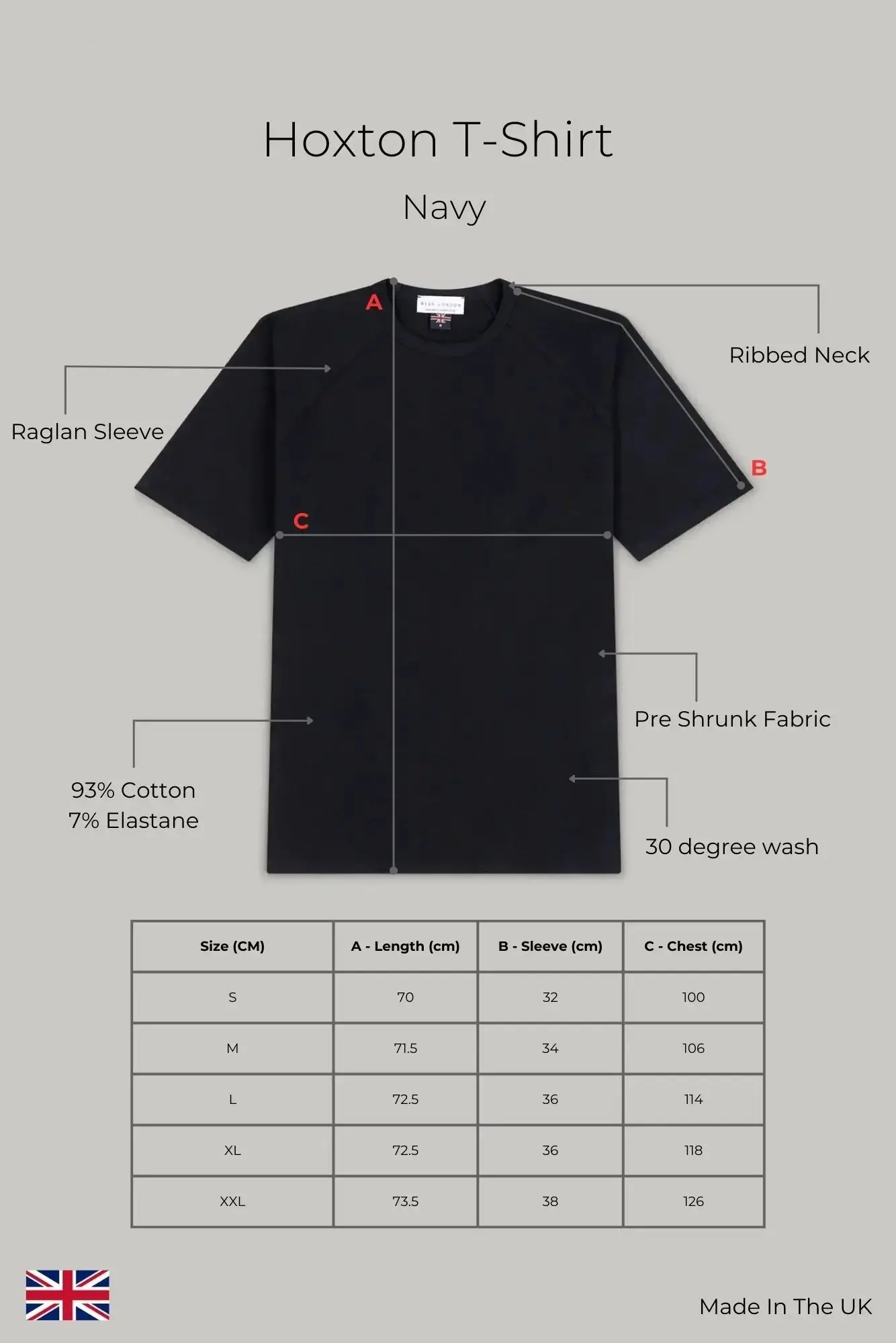 Navy Mens Hoxton T-shirt - Image 4