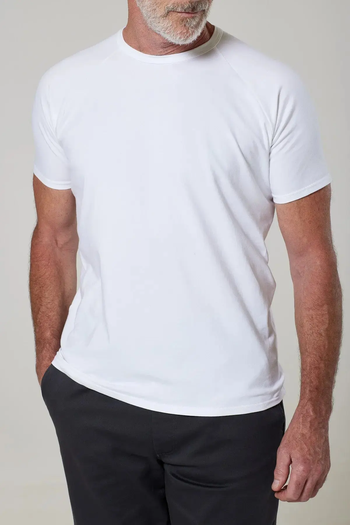 White Mens Hoxton T-shirt - Image 3