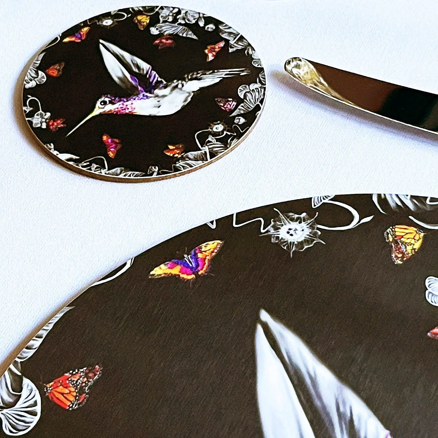 Hummingbird Coasters Black - Set of 4 - Image 3
