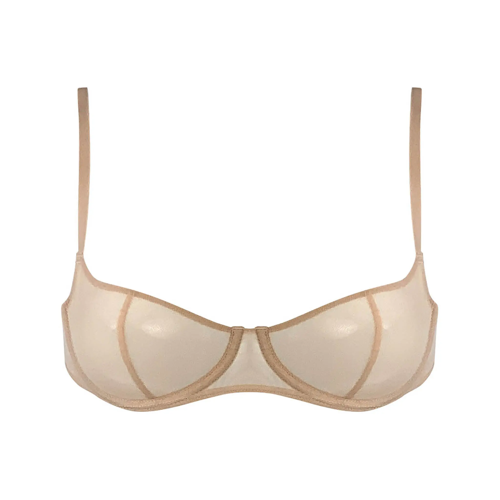 I.D. Line Underwired Fine Mesh Balcony Bra Nude