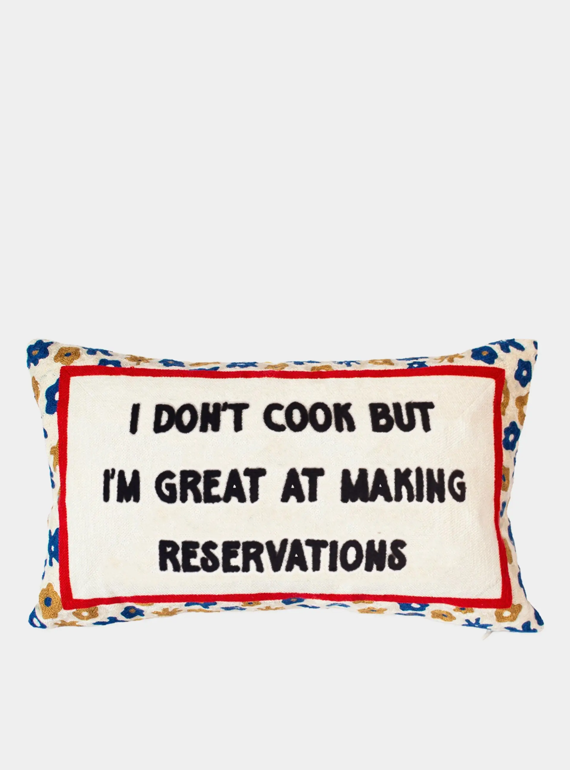 I Don't Cook Needlepoint Cushion