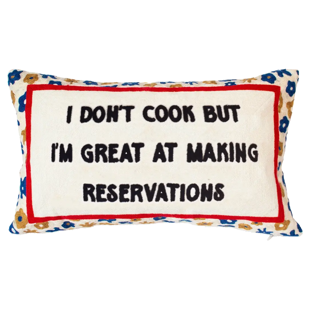 I Don't Cook Needlepoint Cushion - Image 4