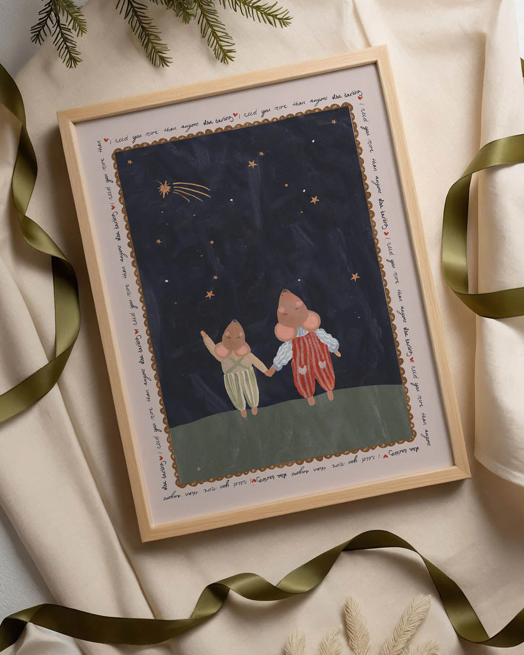 I Need You - Two Mice Art Print - Image 3