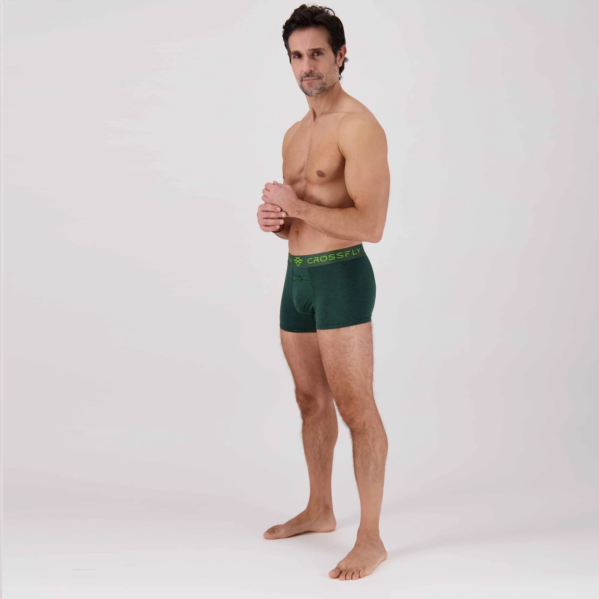 IKON Men's 3" Trunks - Green Marle - Image 2