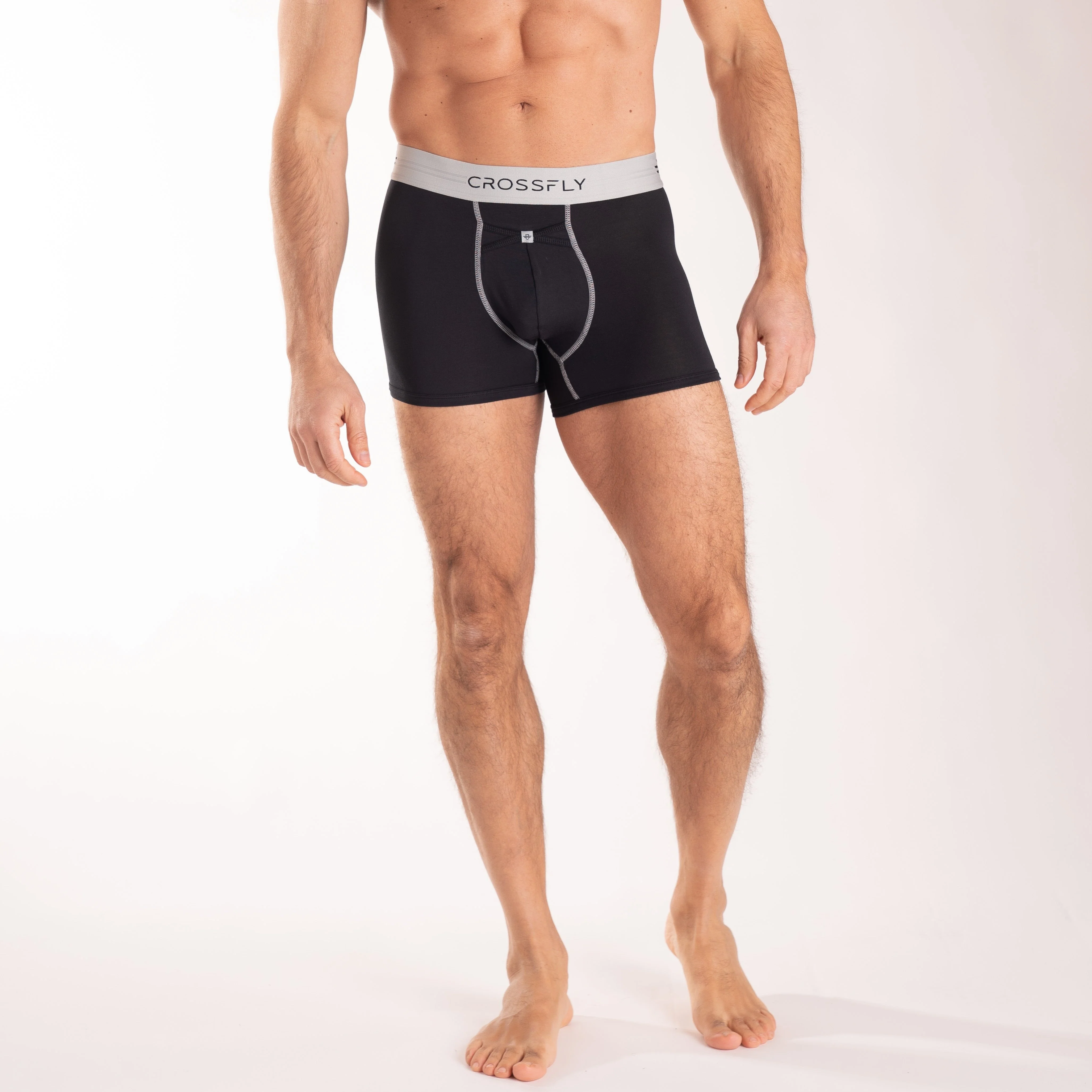 IKON X Men's 3" Trunks - Black/Silver - Image 2
