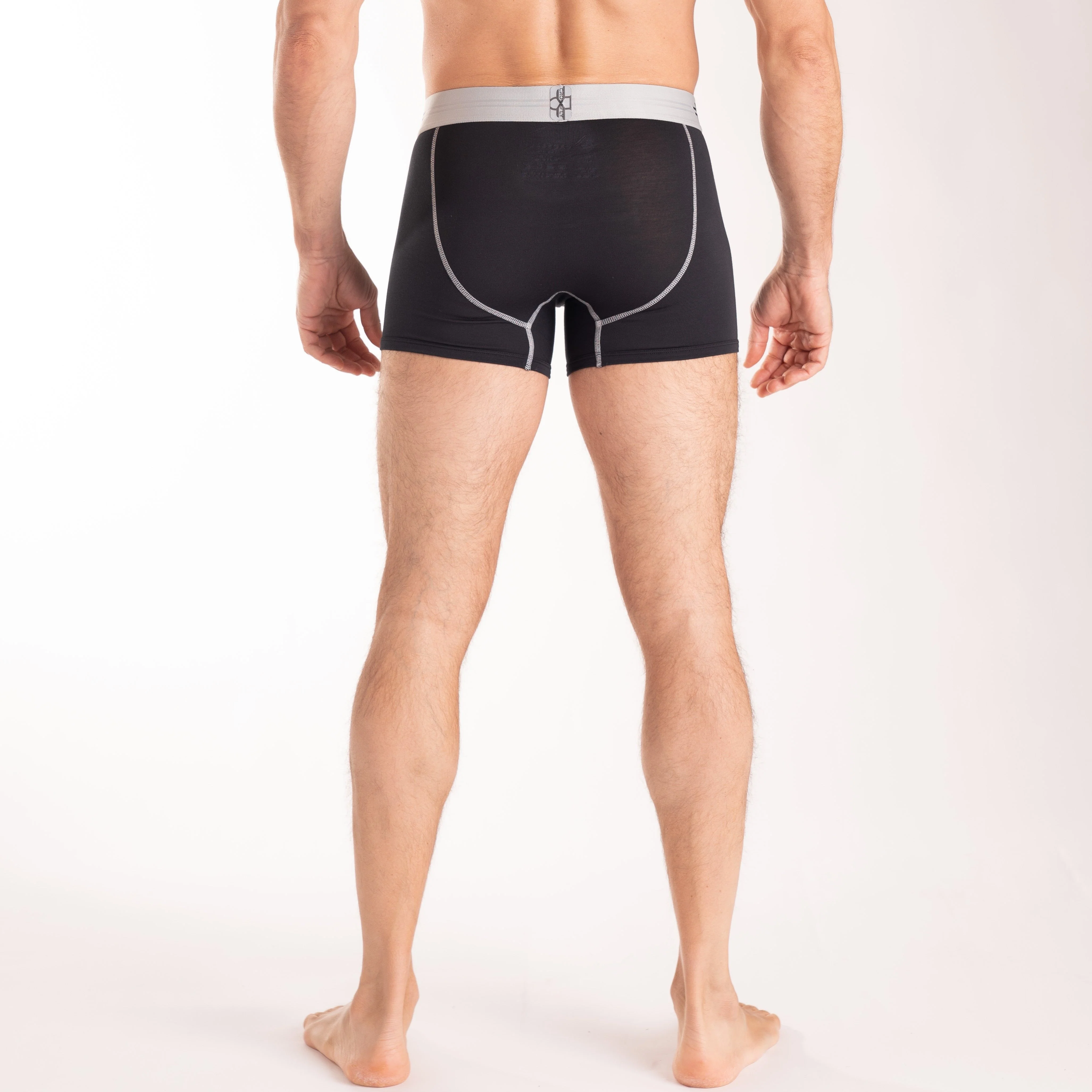 IKON X Men's 3" Trunks - Black/Silver - Image 4