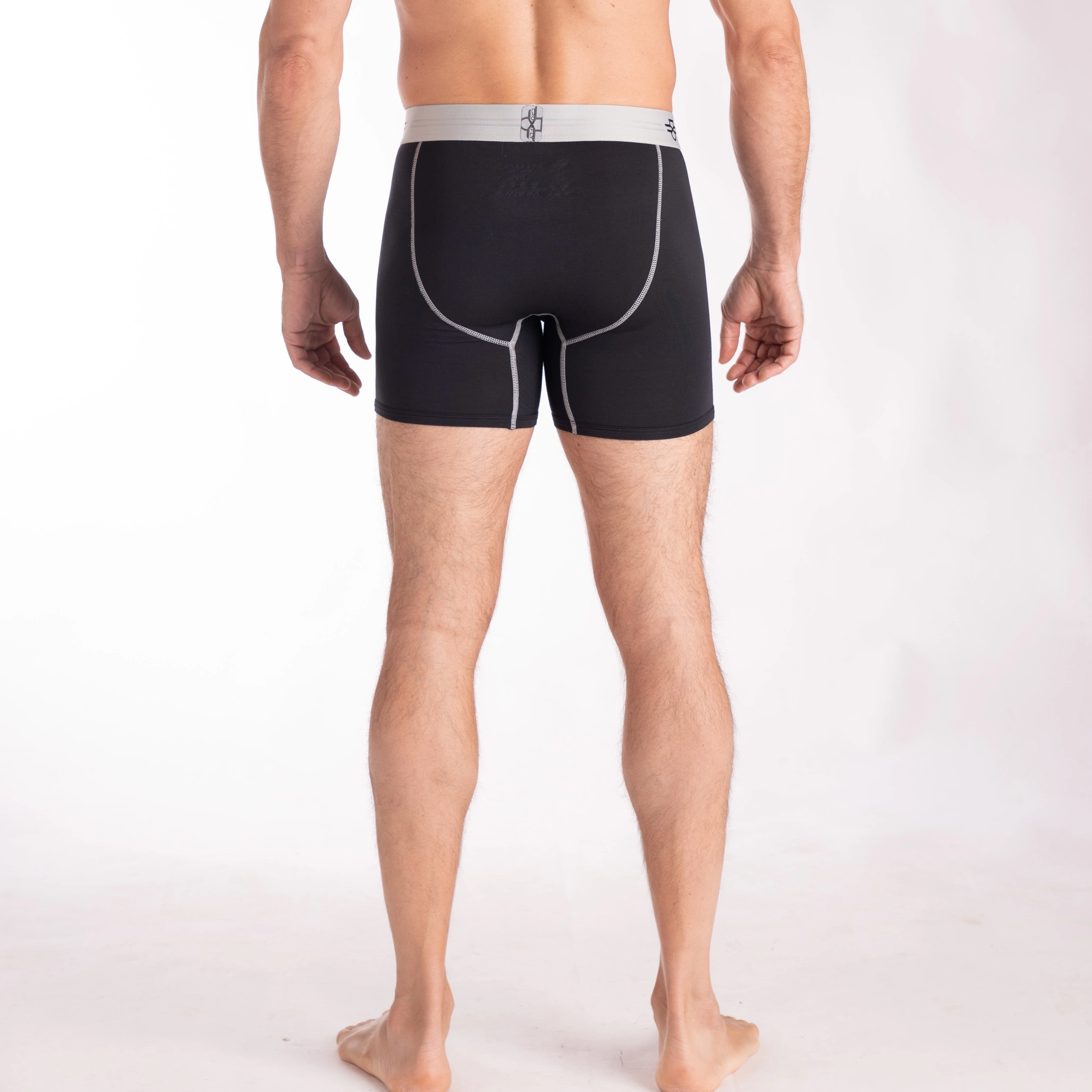 IKON X Men's 6" Boxers - Black/Silver - Image 4