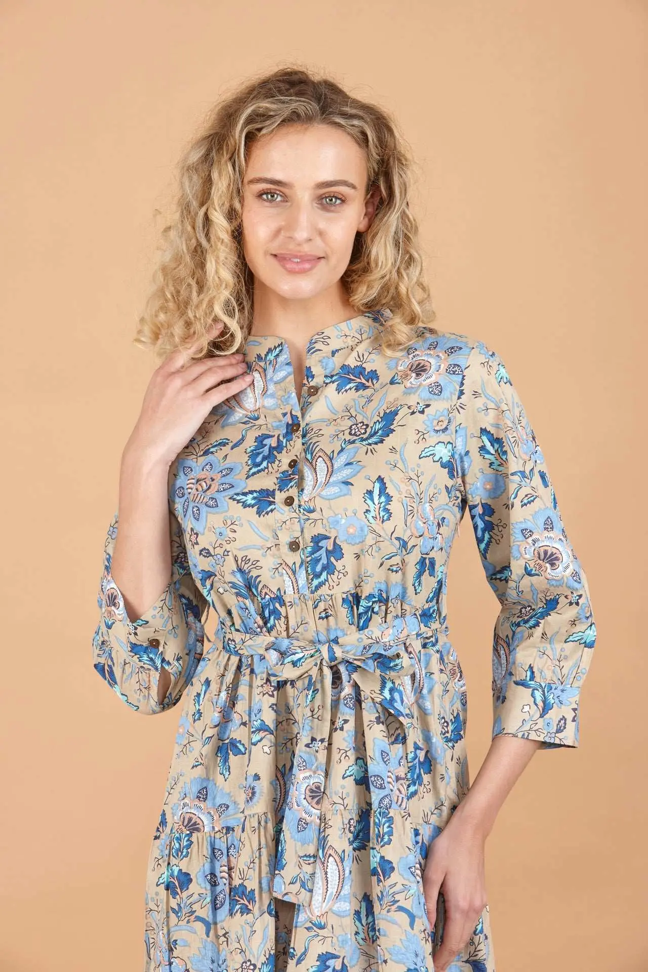 Indigo Lotus Cotton Dress - Image 4