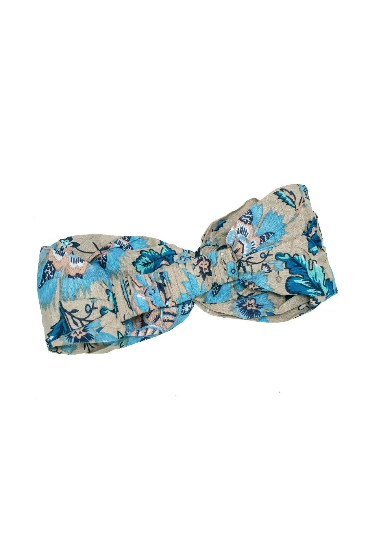 Indigo Lotus Cotton Hair Scarf - Image 3
