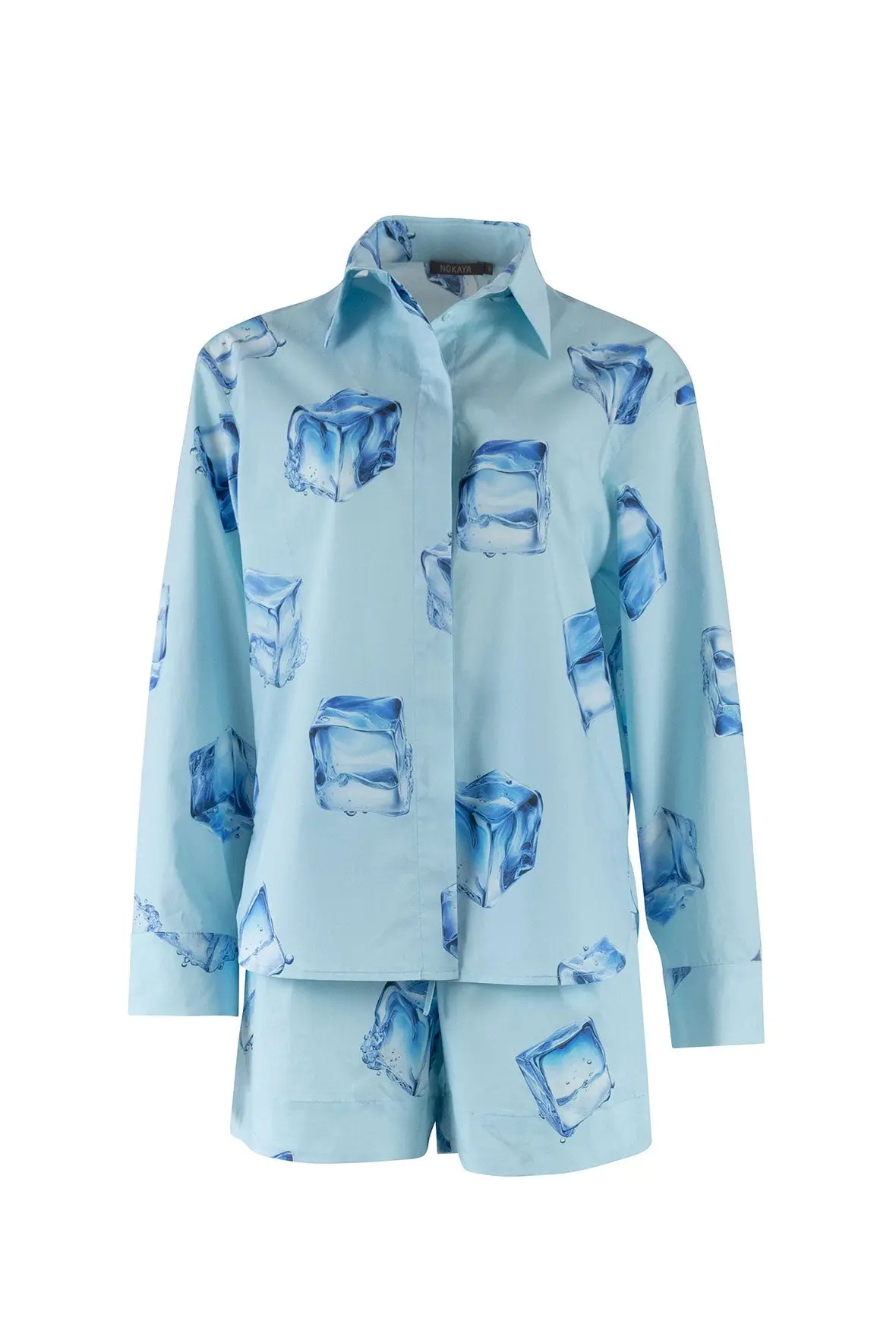 InStyle Cotton Poplin Shorts Ice Cubes - Image 10