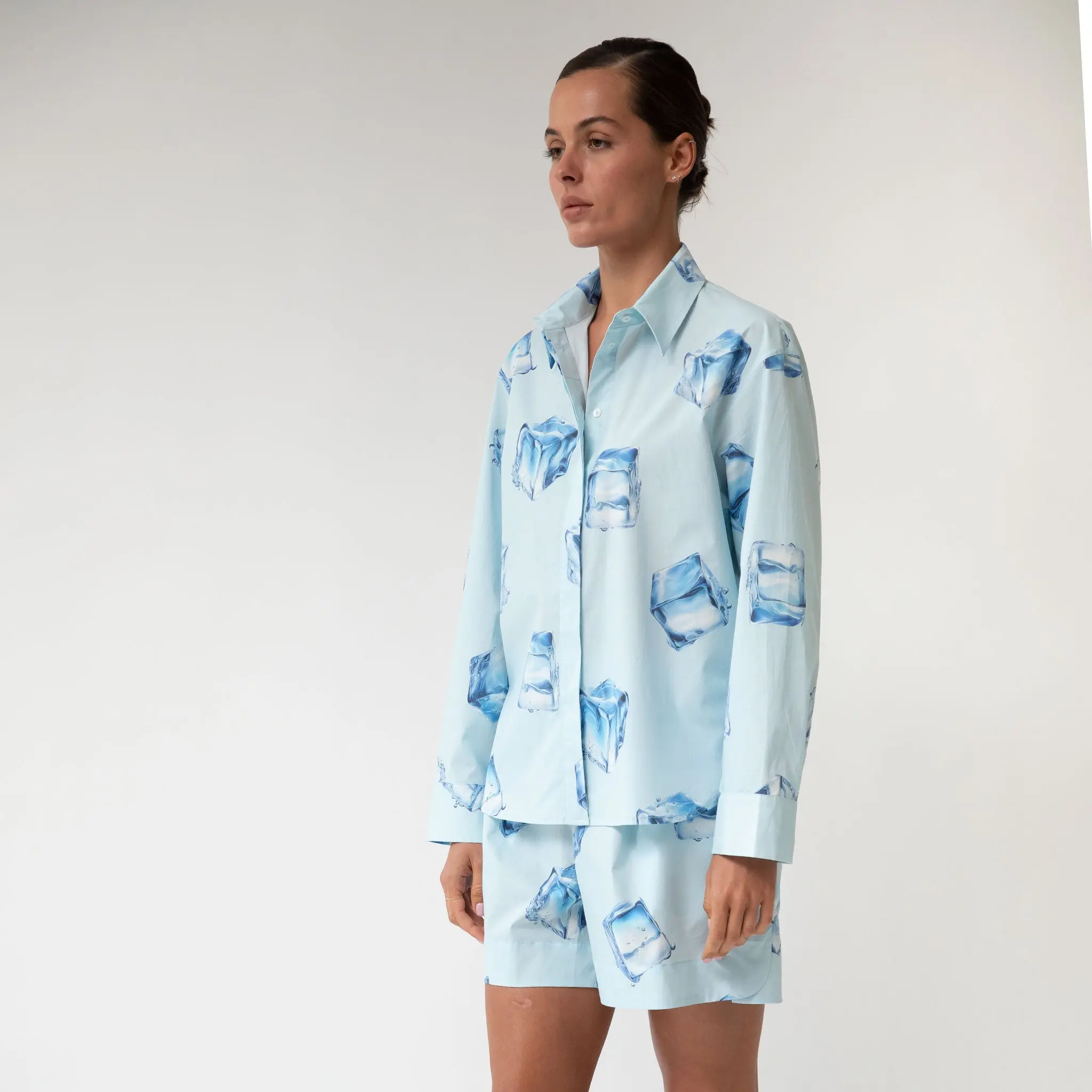 InStyle Cotton Poplin Shorts Ice Cubes - Image 6