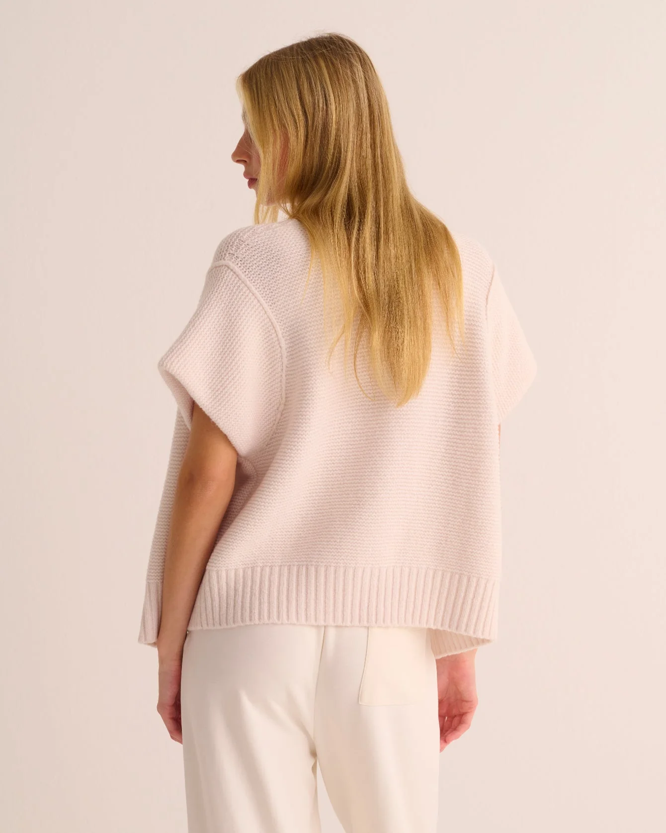 Ivory Alpaca Short Sleeve Shrug - Image 4