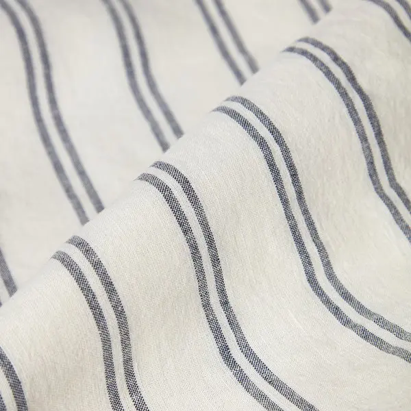 Ivory Kemptown Stripe Linen Blend Fitted Sheet - Image 2