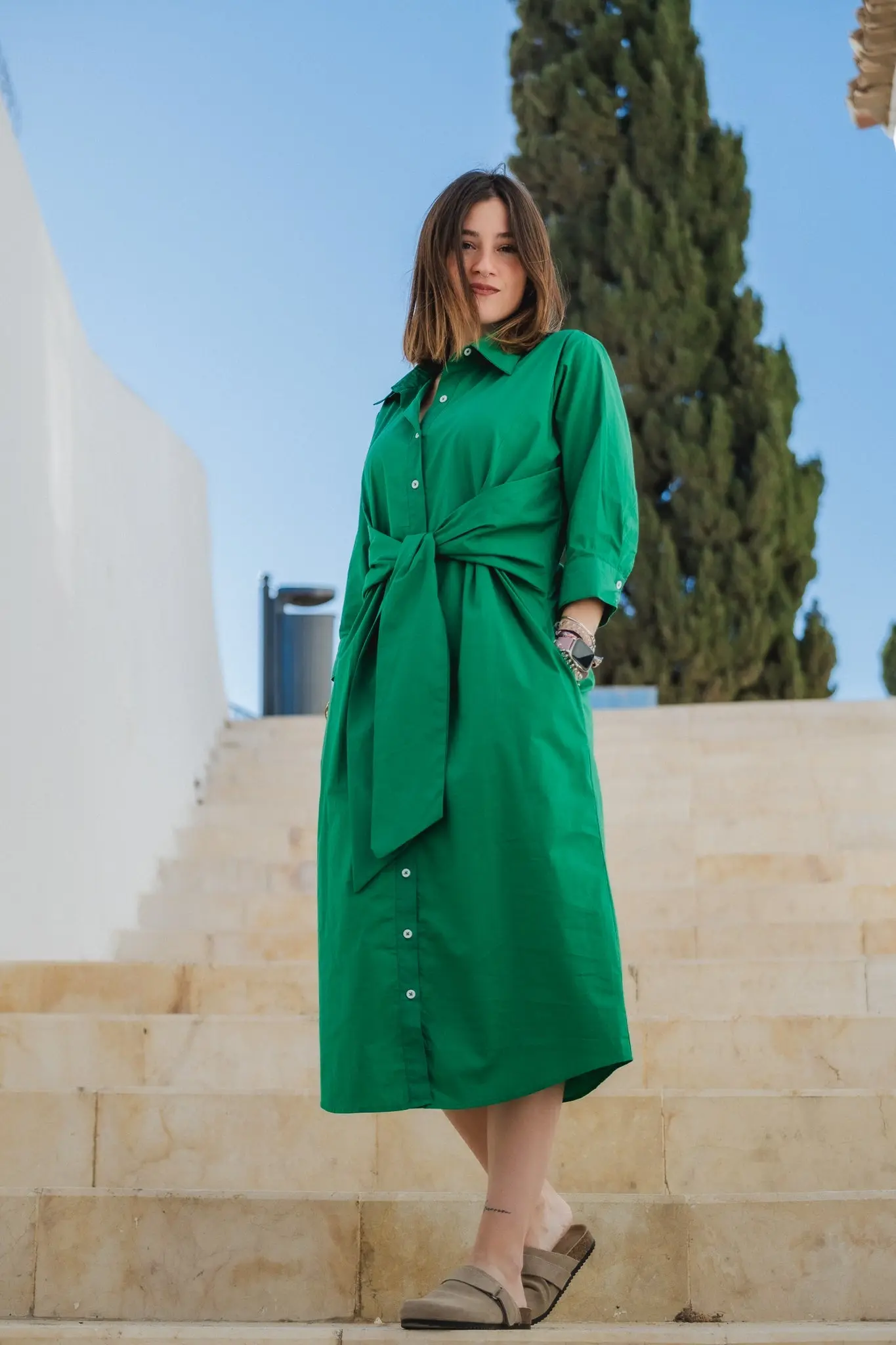 Jade Front Knot Dress