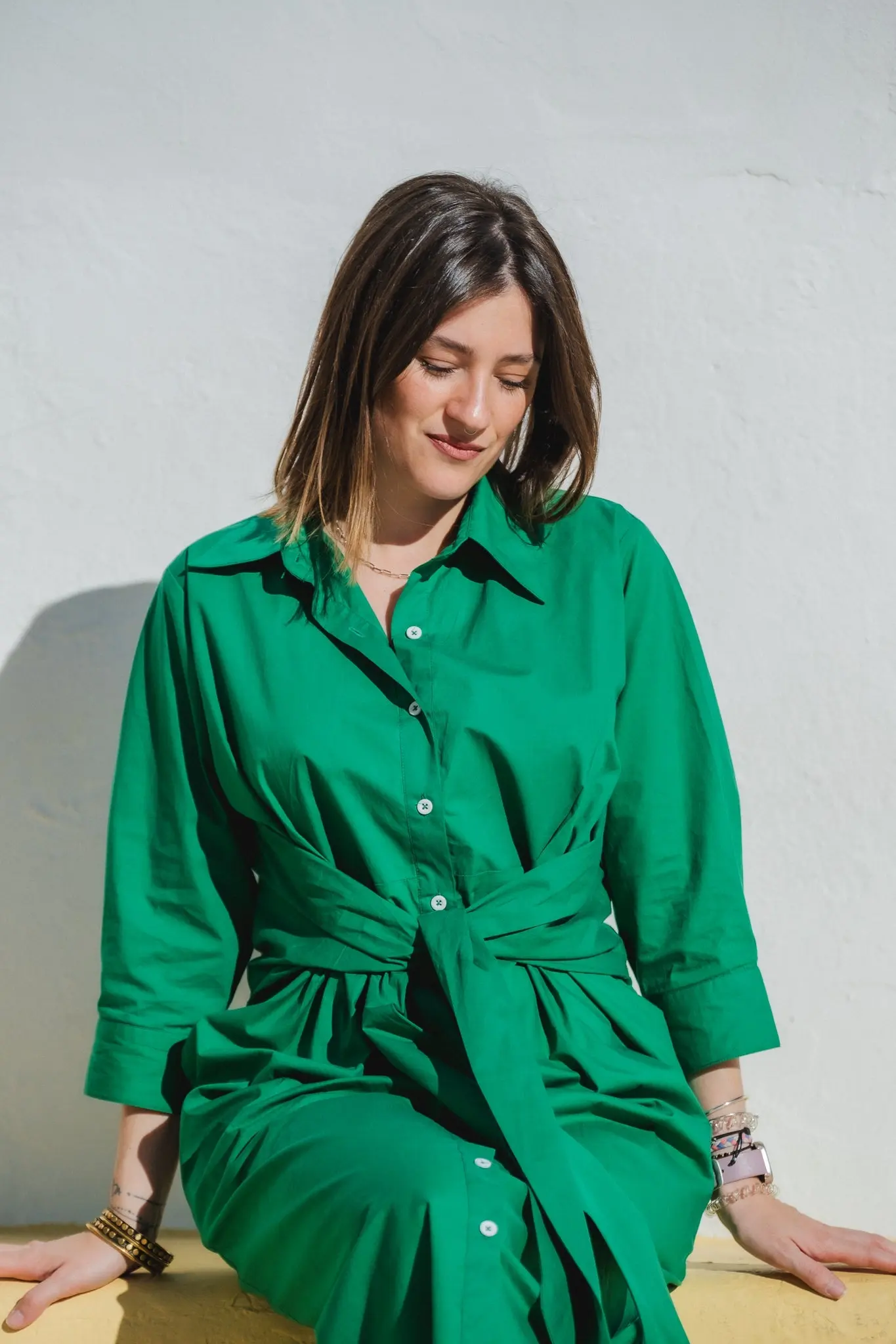 Jade Front Knot Dress - Image 5