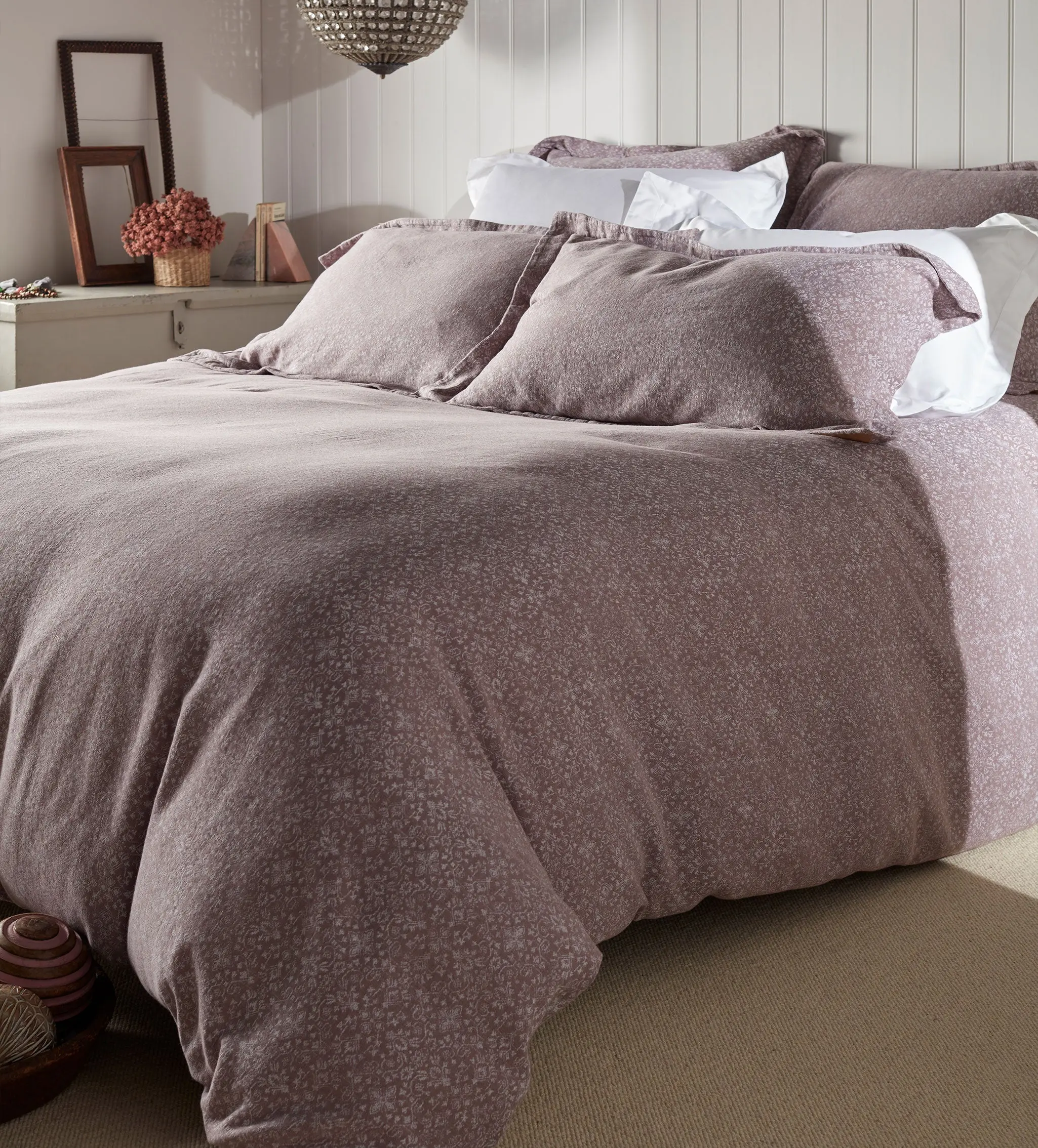 Jasmine Floral Jacquard 100% Cotton Duvet Cover