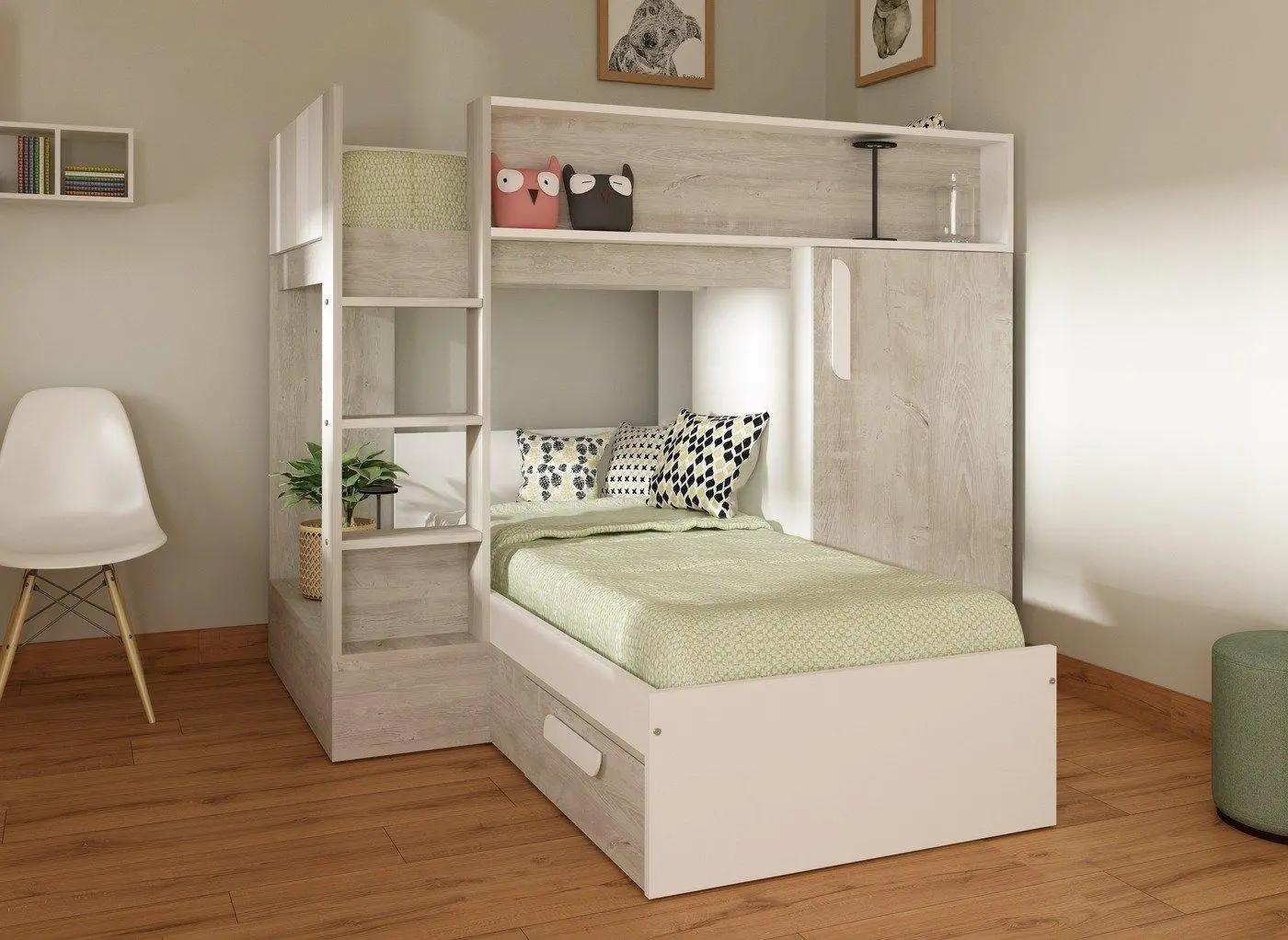Jenna Kids Multiway Bunk Bed - White