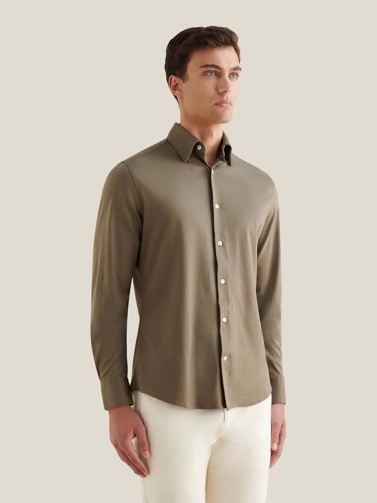 Jersey Hidden-Button Shirt in Sea Turtle - Image 2