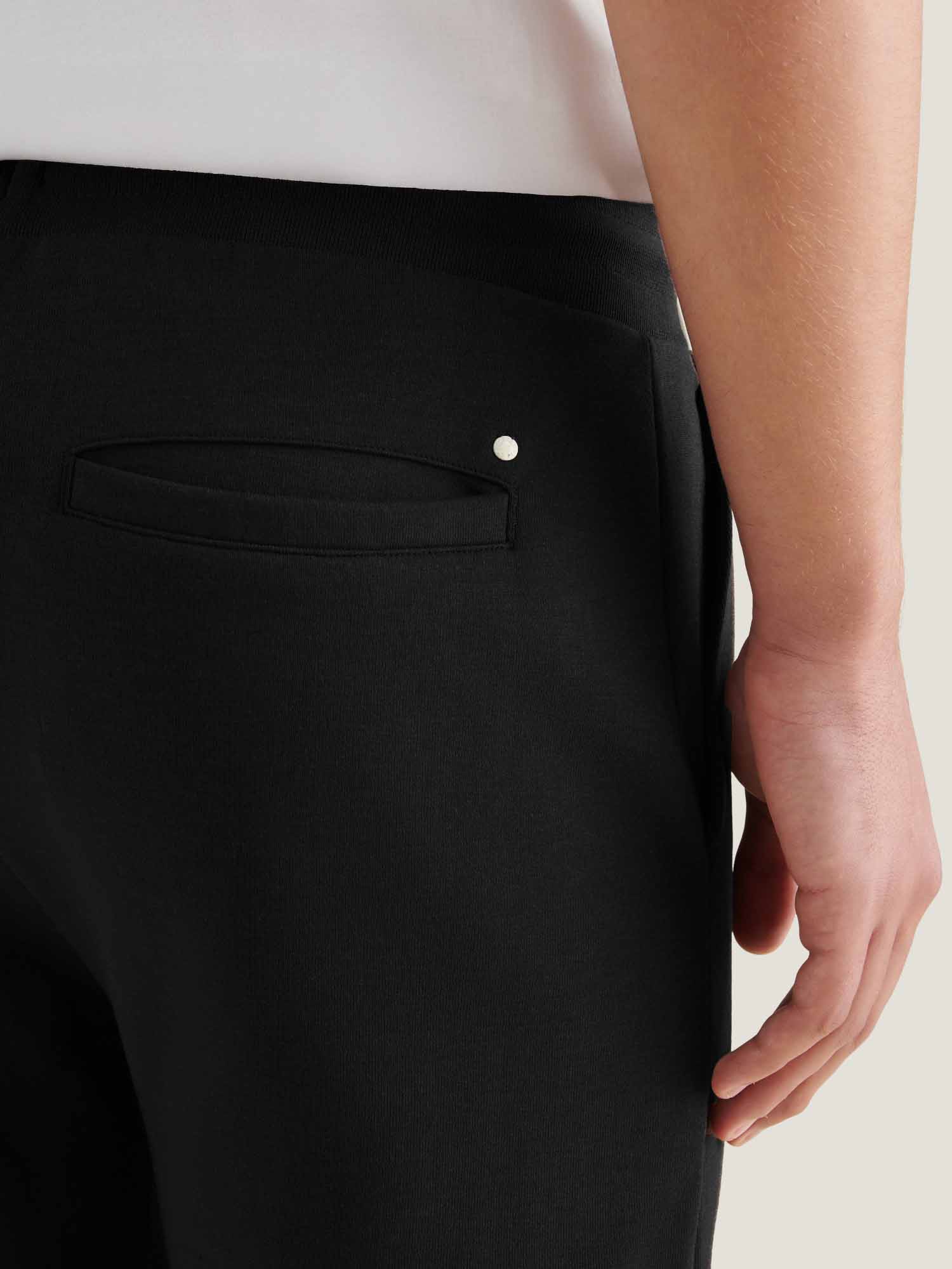 Black Jersey Interlock Jogger - Image 5