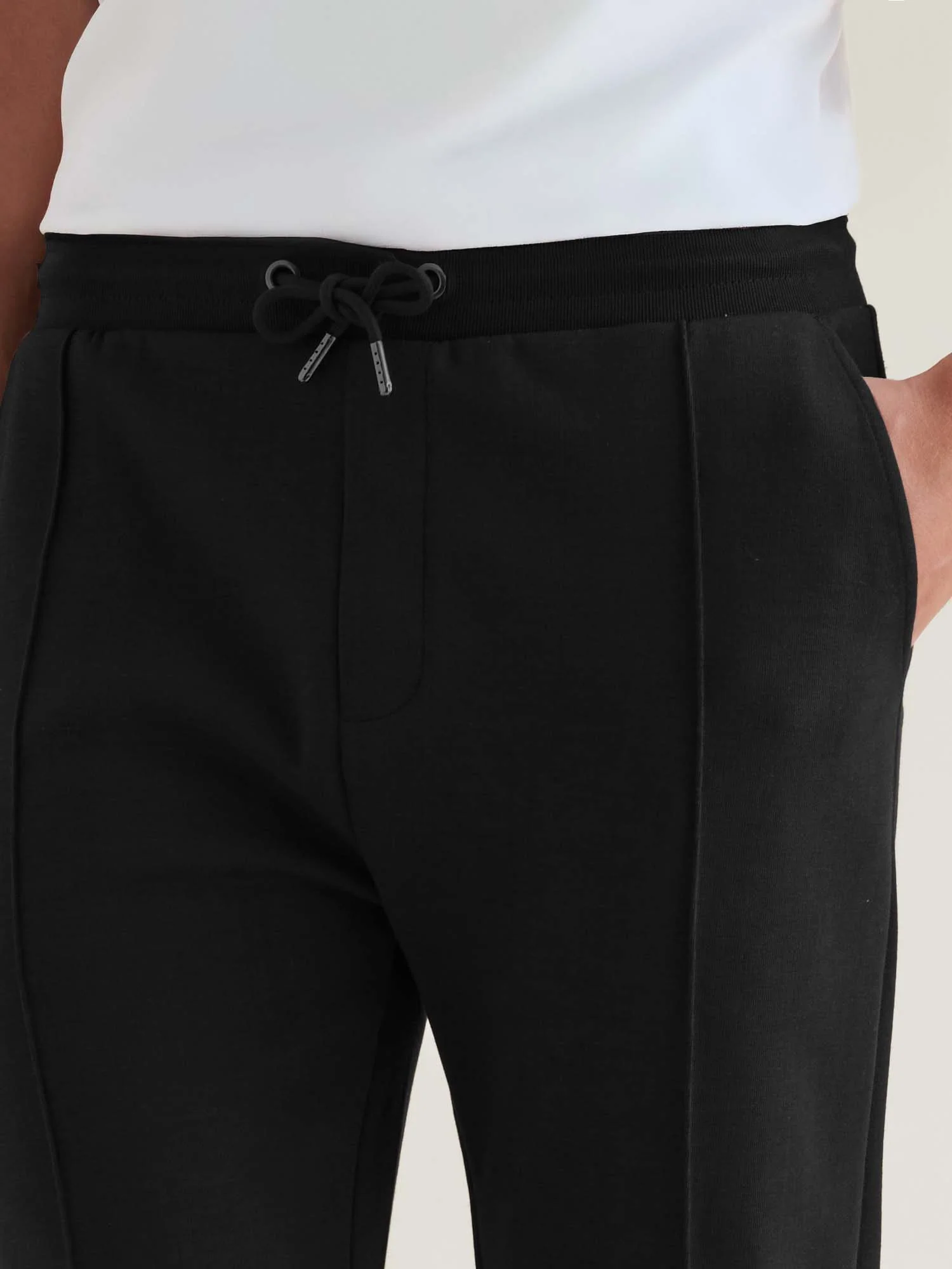 Black Jersey Interlock Jogger - Image 6
