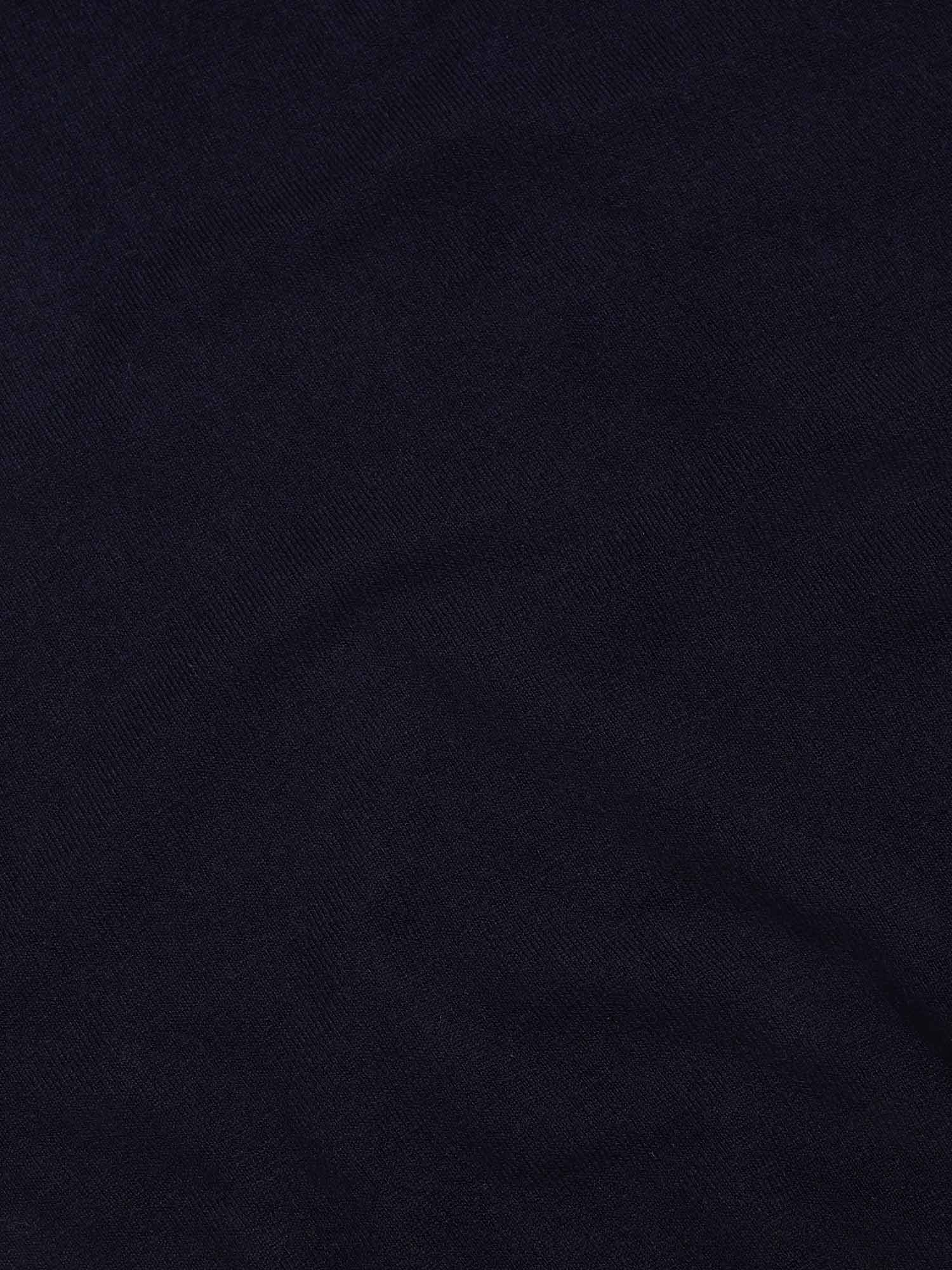 Jersey Knit Long Sleeve Polo Shirt in Dark Sapphire Navy - Image 10