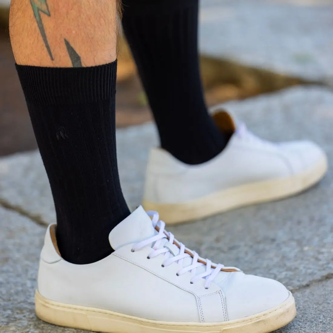 Jet Black Bamboo Socks - Image 2