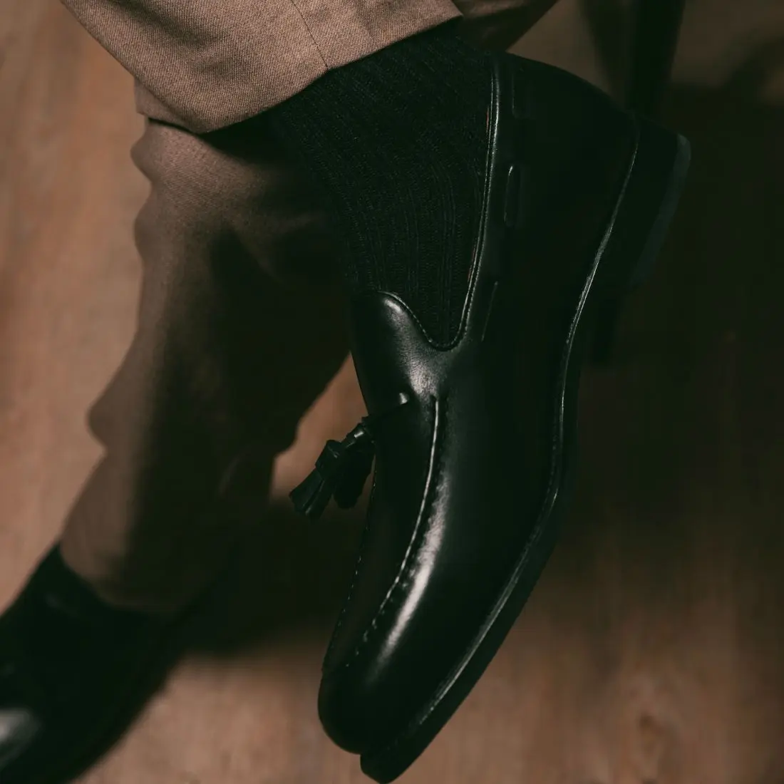 Jet Black Bamboo Socks - Image 3