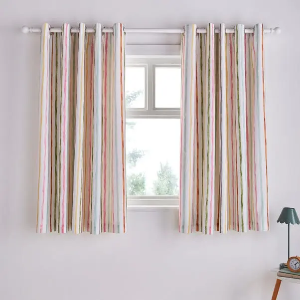 Jungle Friends Striped Blackout Eyelet Curtains - Image 4
