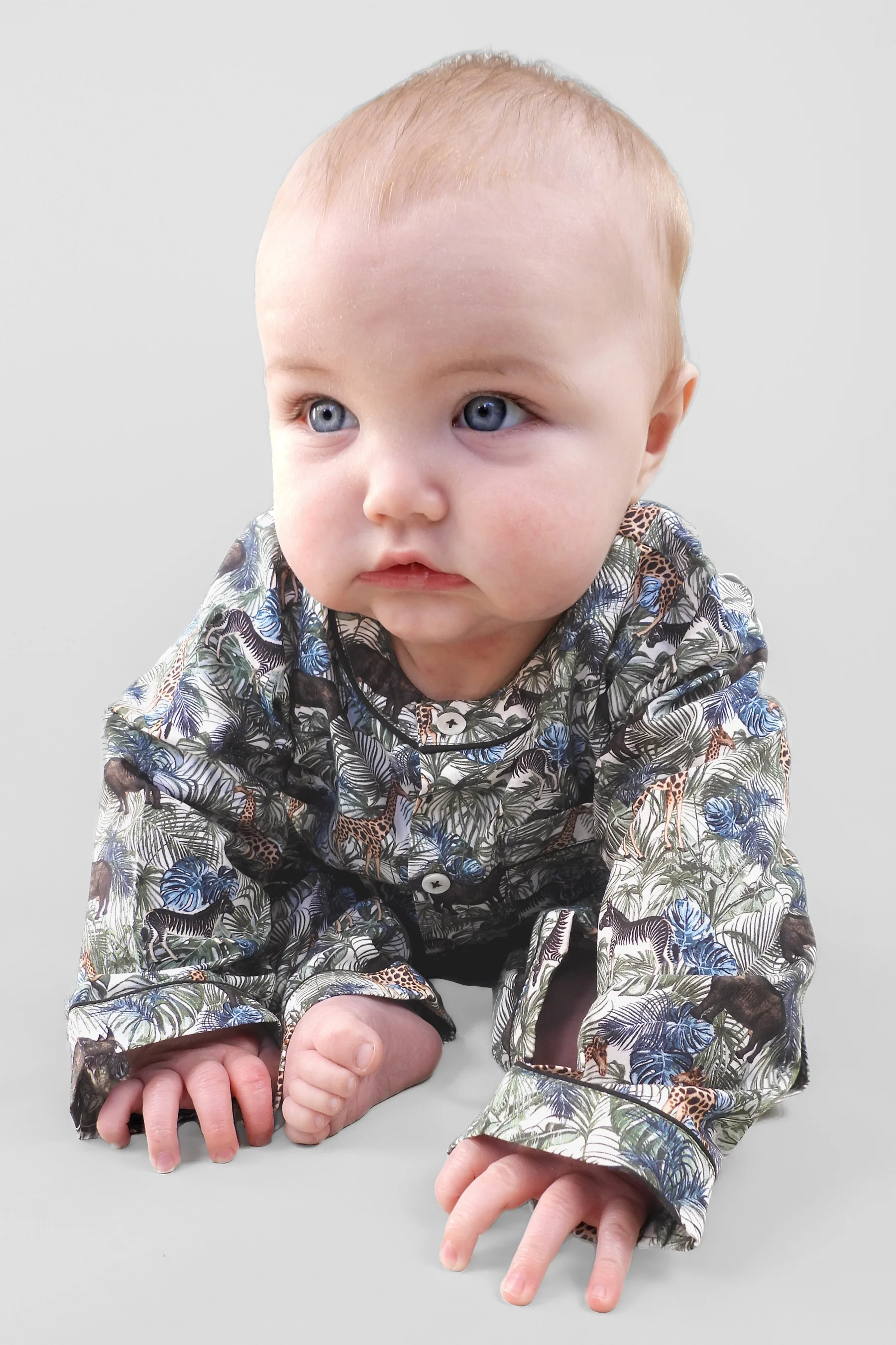 jungle maze - organic cotton baby pyjama set - Image 3