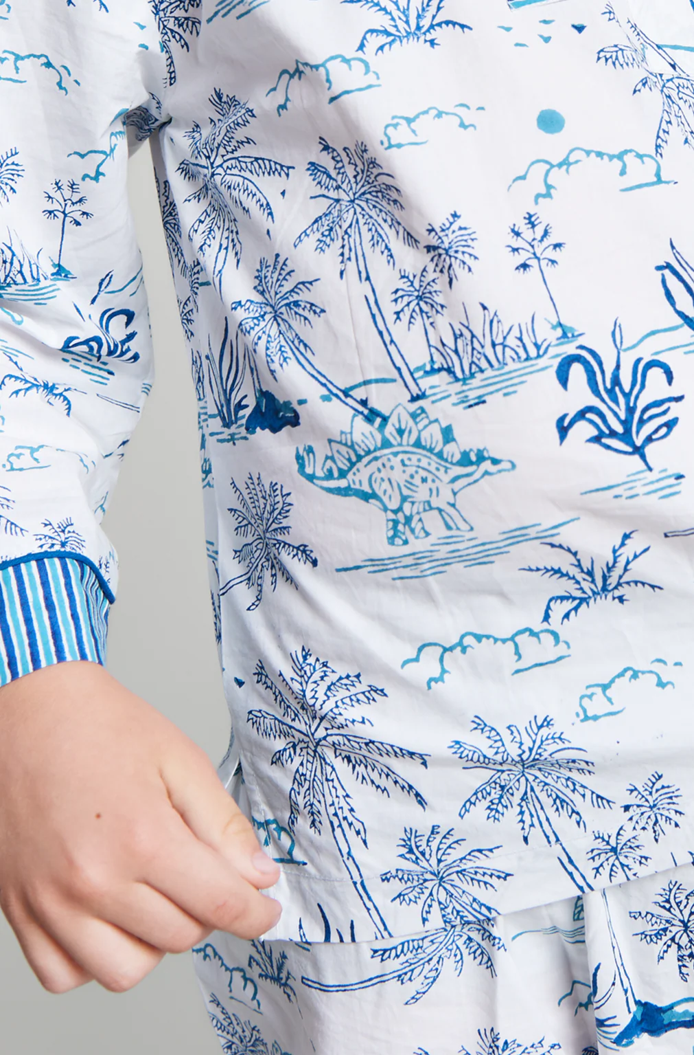 jurassic landscape - organic cotton baby pyjama set - Image 2