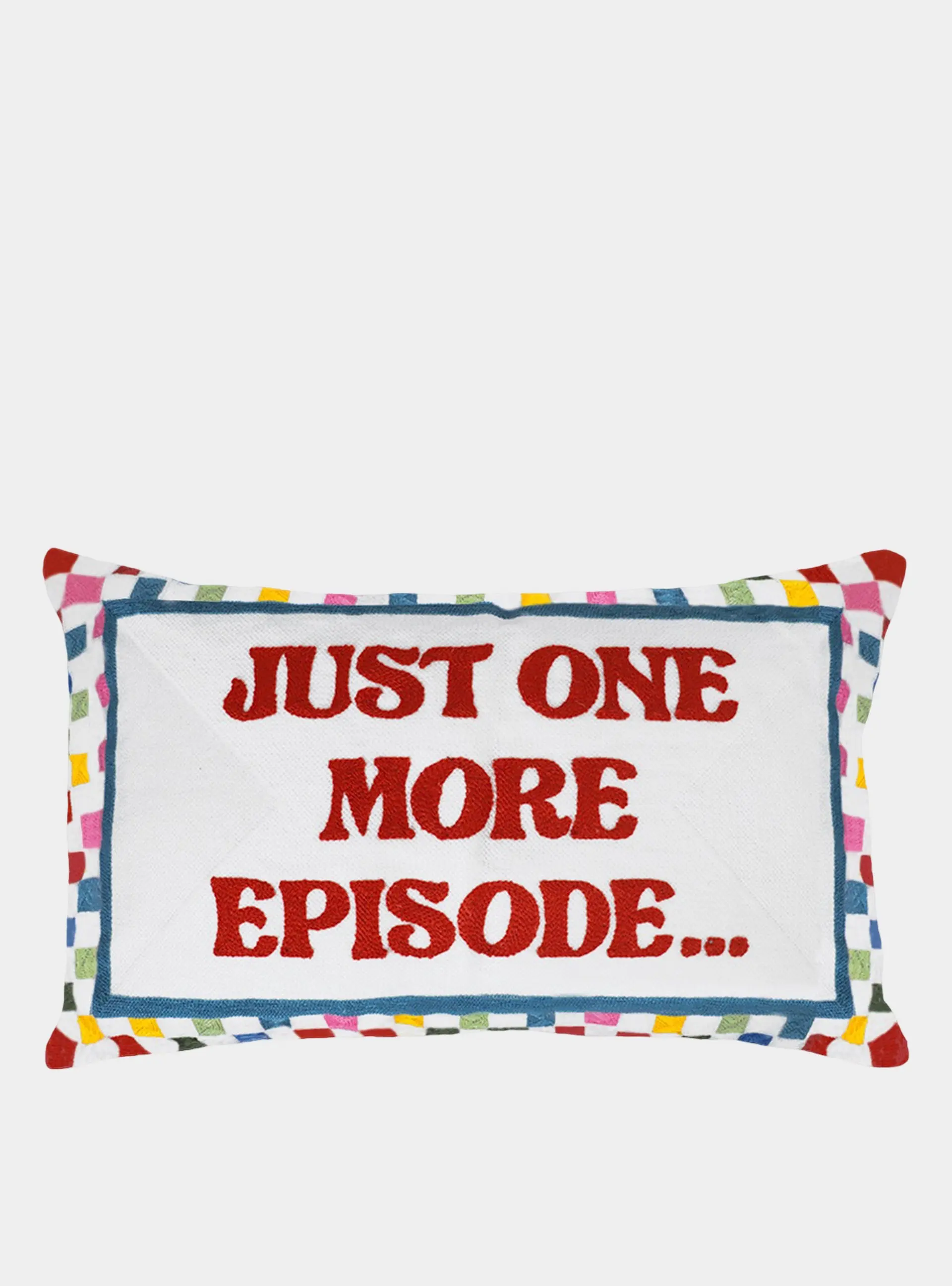 Just One More Episode Needlepoint Cushion