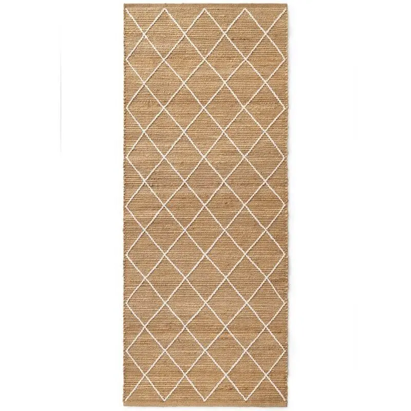 Jute Rug Kunu Natural Handwoven Diamond Design - Image 9
