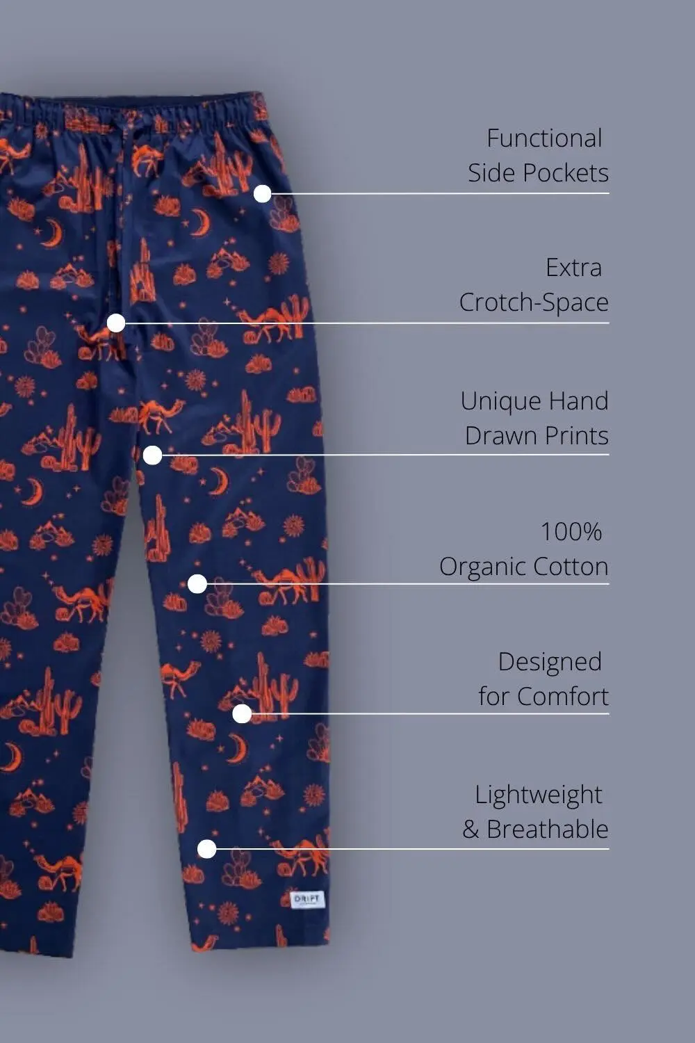 Kalahari Nights Mens Pyjama Trousers - Image 5