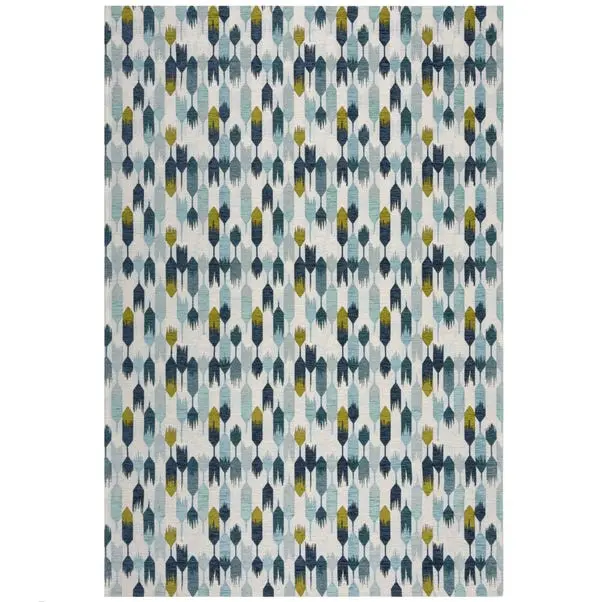 Kelso Geometric Blue Chenille Rug - Image 5
