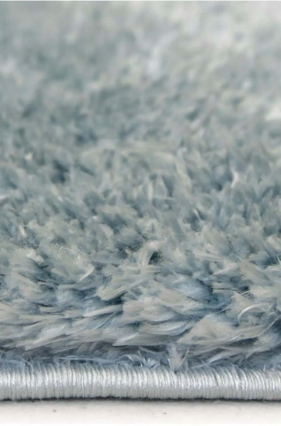 Lagom Duck Egg Blue Shaggy Rug - Image 2