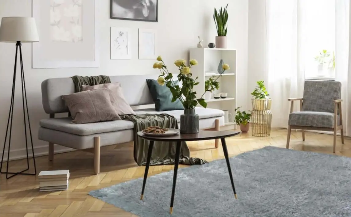 Lagom Duck Egg Blue Shaggy Rug - Image 5