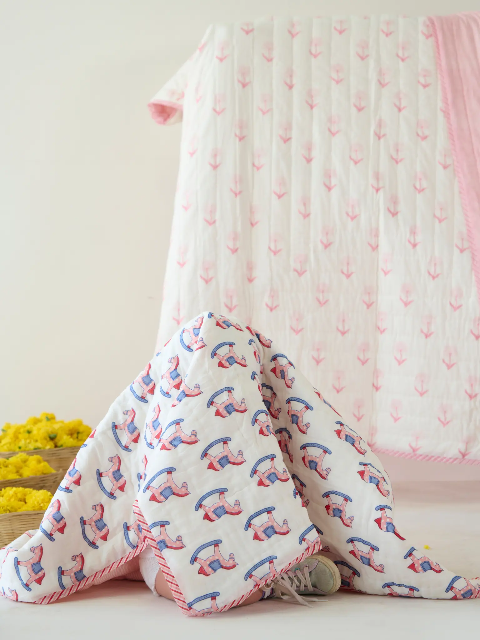 Large Rocking Horse Cot / Toddler Quilt - Image 6