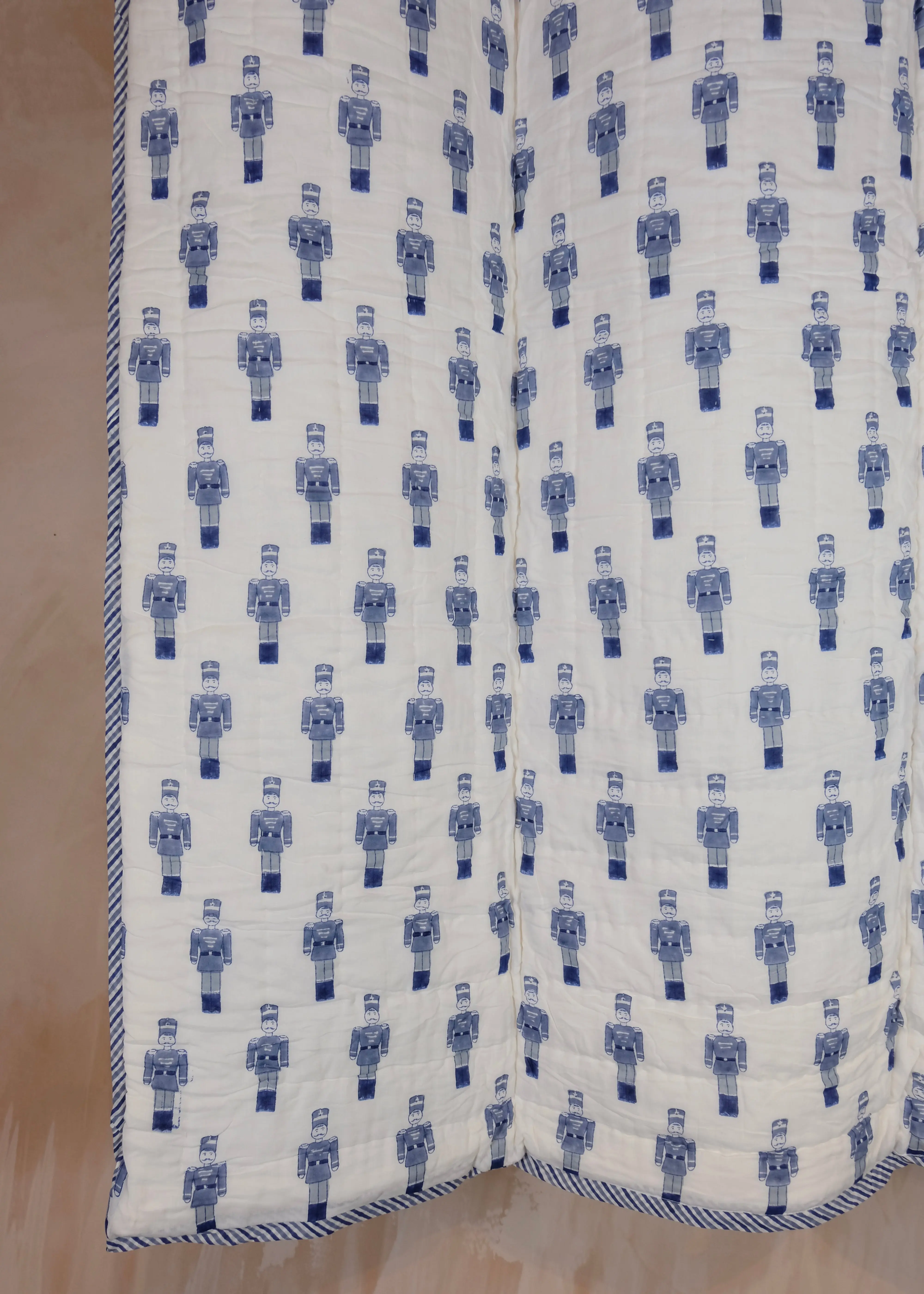 Large Toy Soldier Cot / Toddler Quilt - Image 4