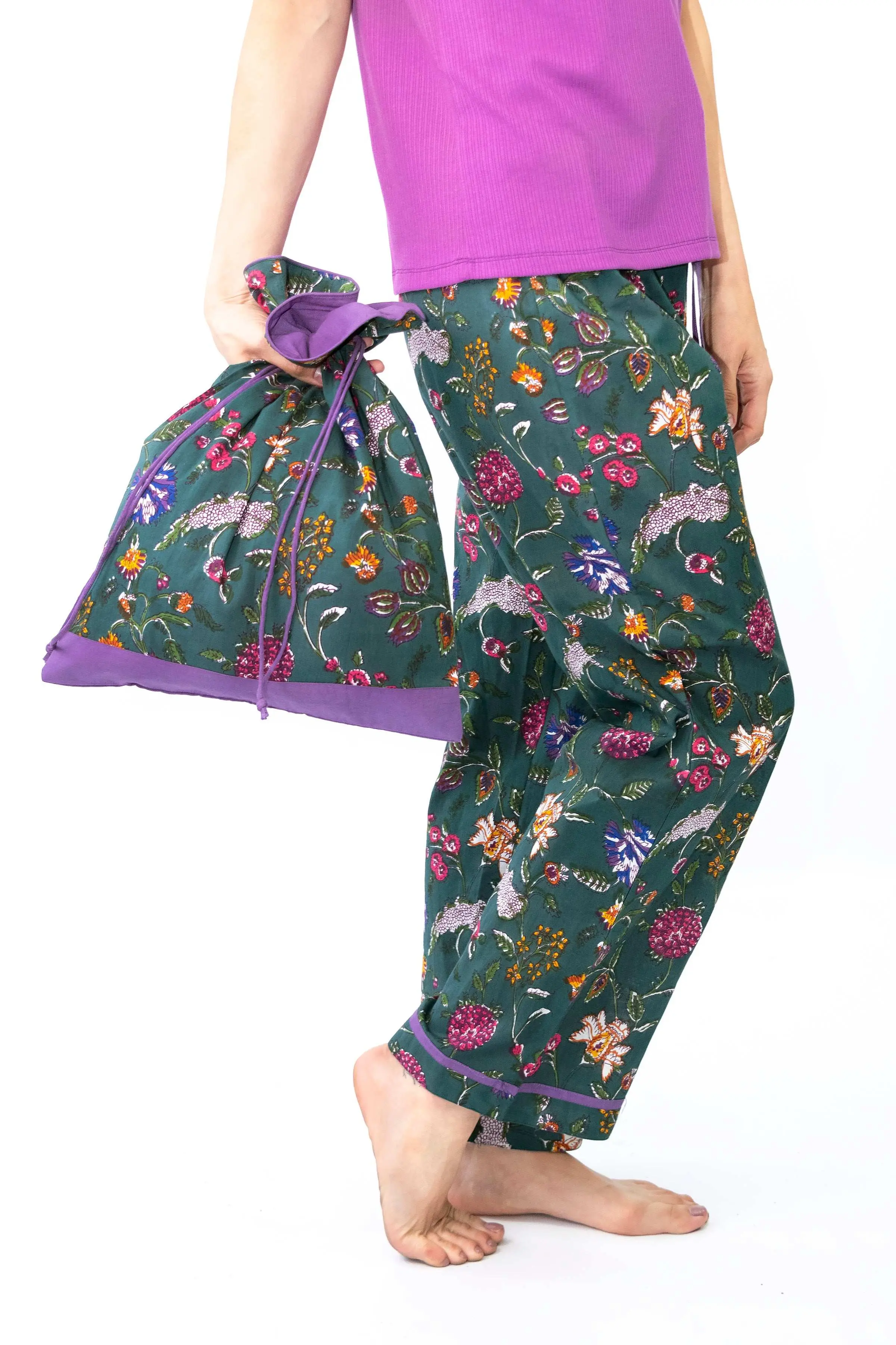 Lavender Fields Cotton Pyjama Bag - Image 3
