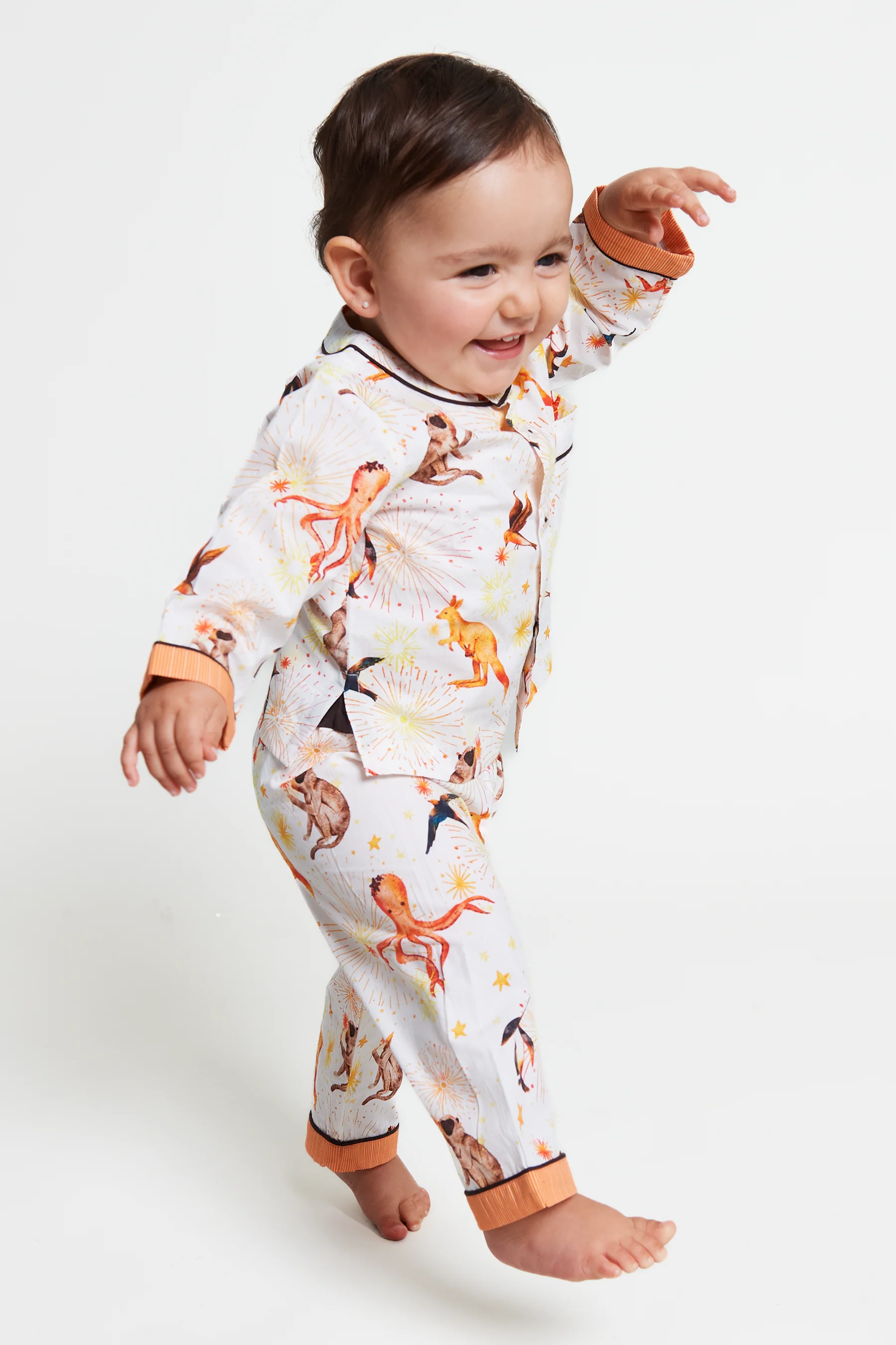 light up, light up! - organic cotton baby pyjama set - Image 2