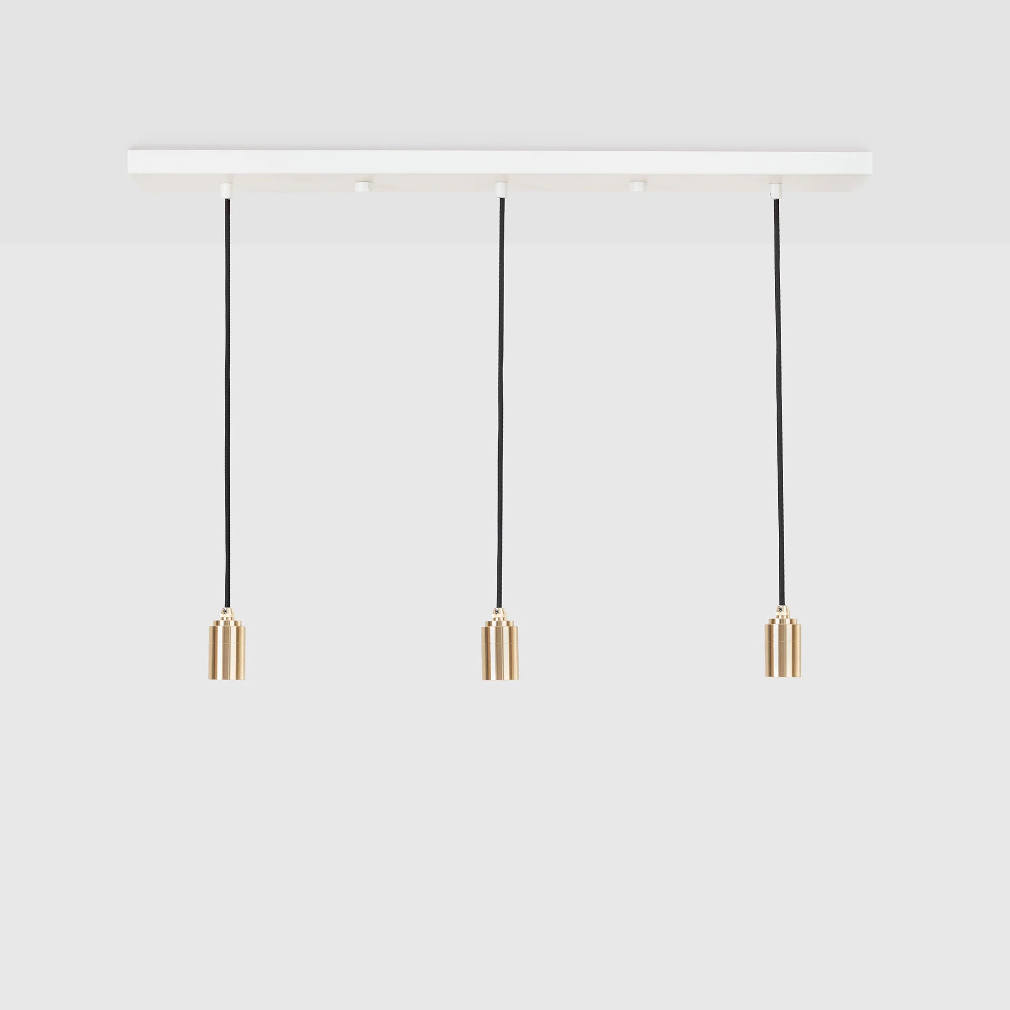 Linear Triple Pendant in Brass
