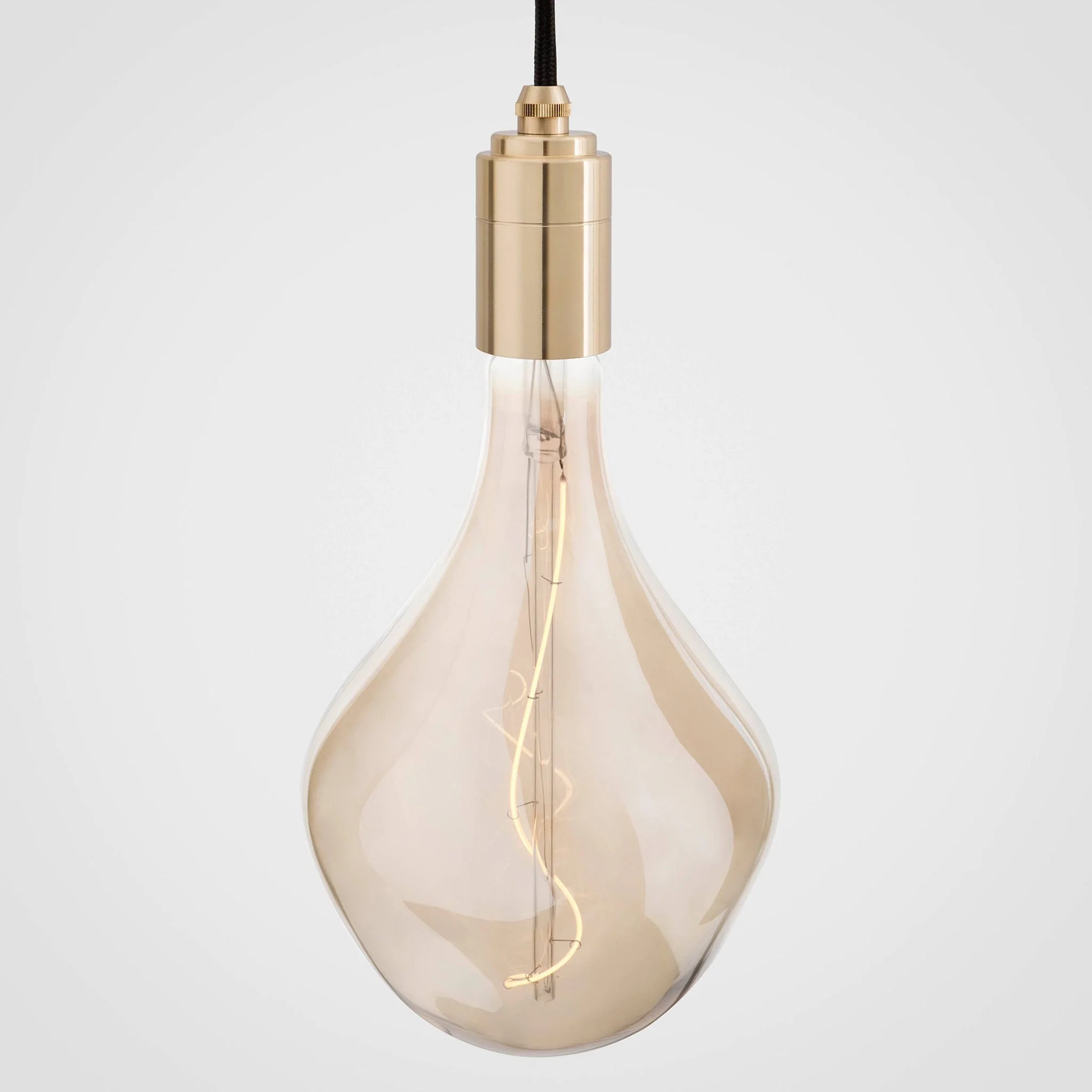 Linear Triple Pendant in Brass + Voronoi II - Image 5