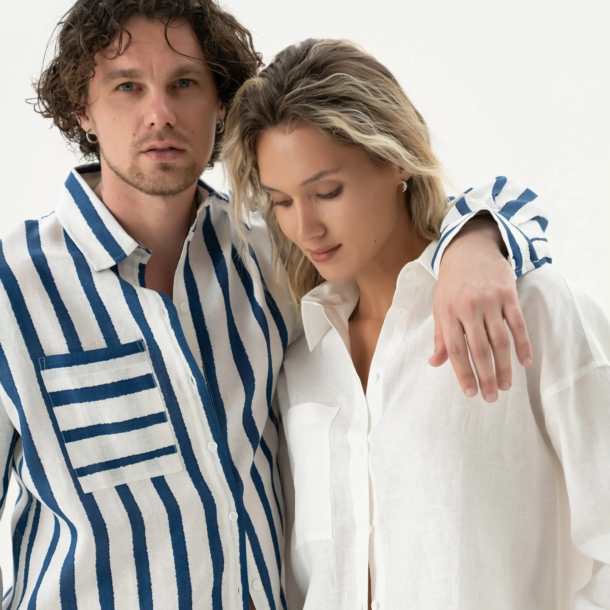 Linen Spirit Shirt Nautical Print - Image 4