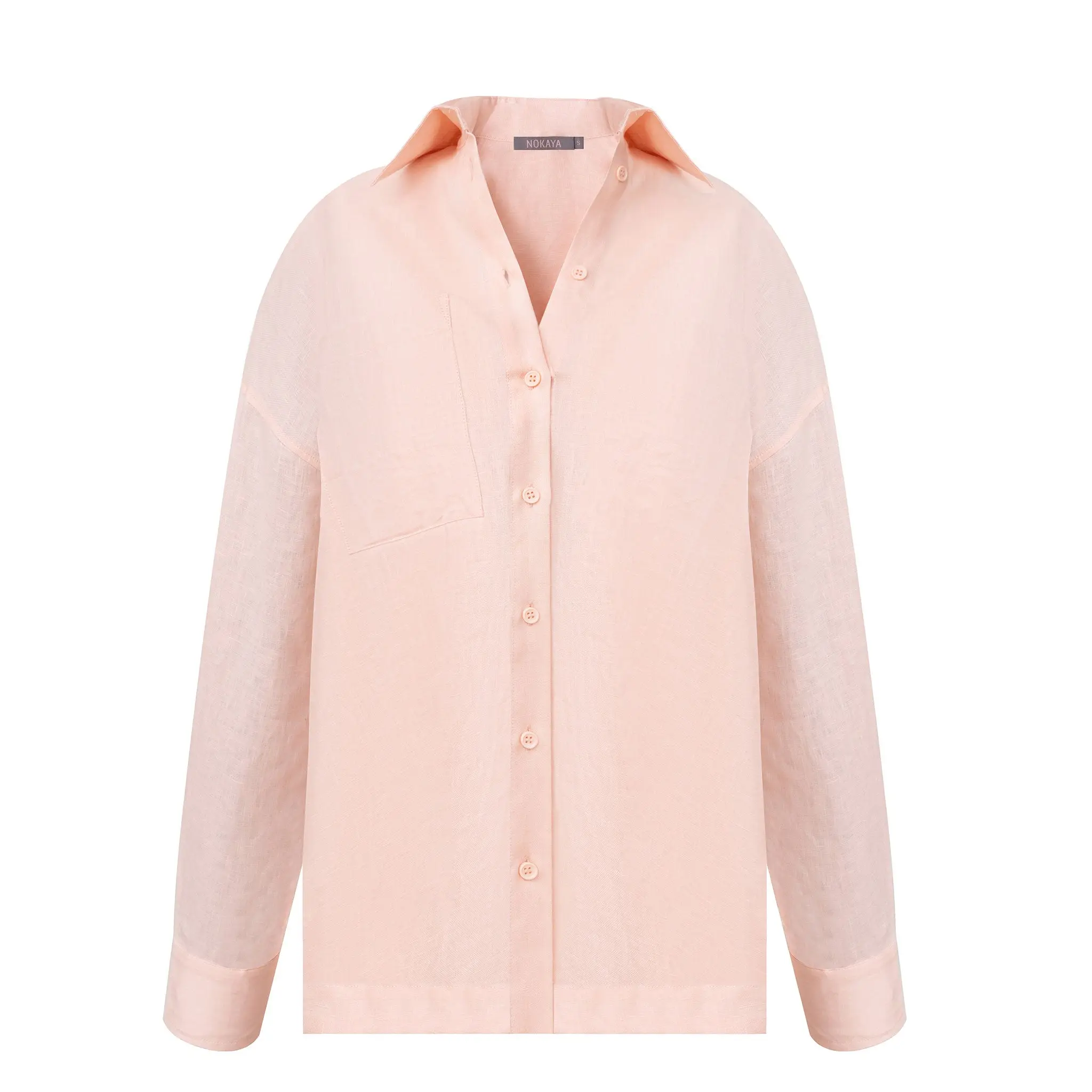 Linen Spirit Shirt Peach Powder - Image 11