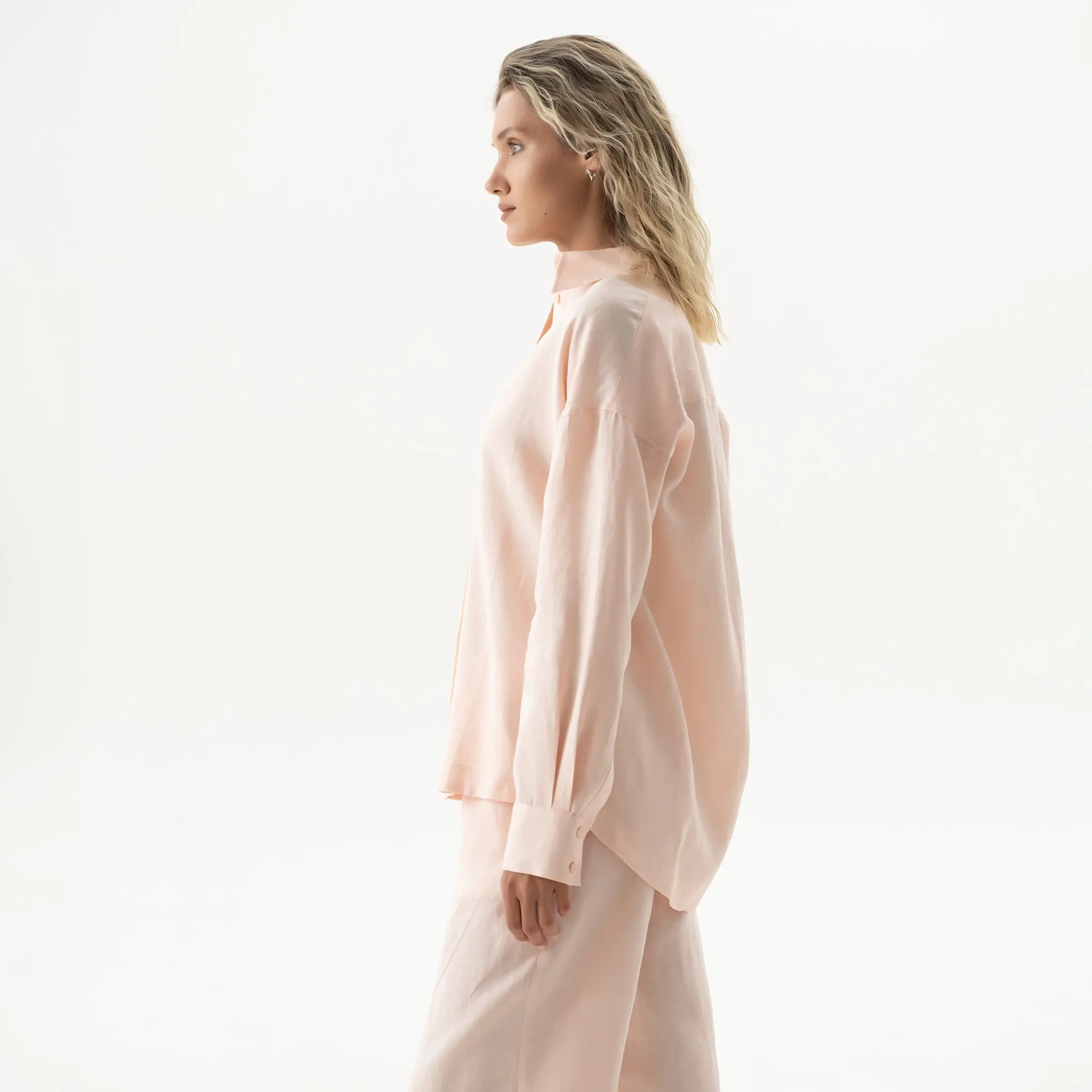 Linen Spirit Shirt Peach Powder - Image 4