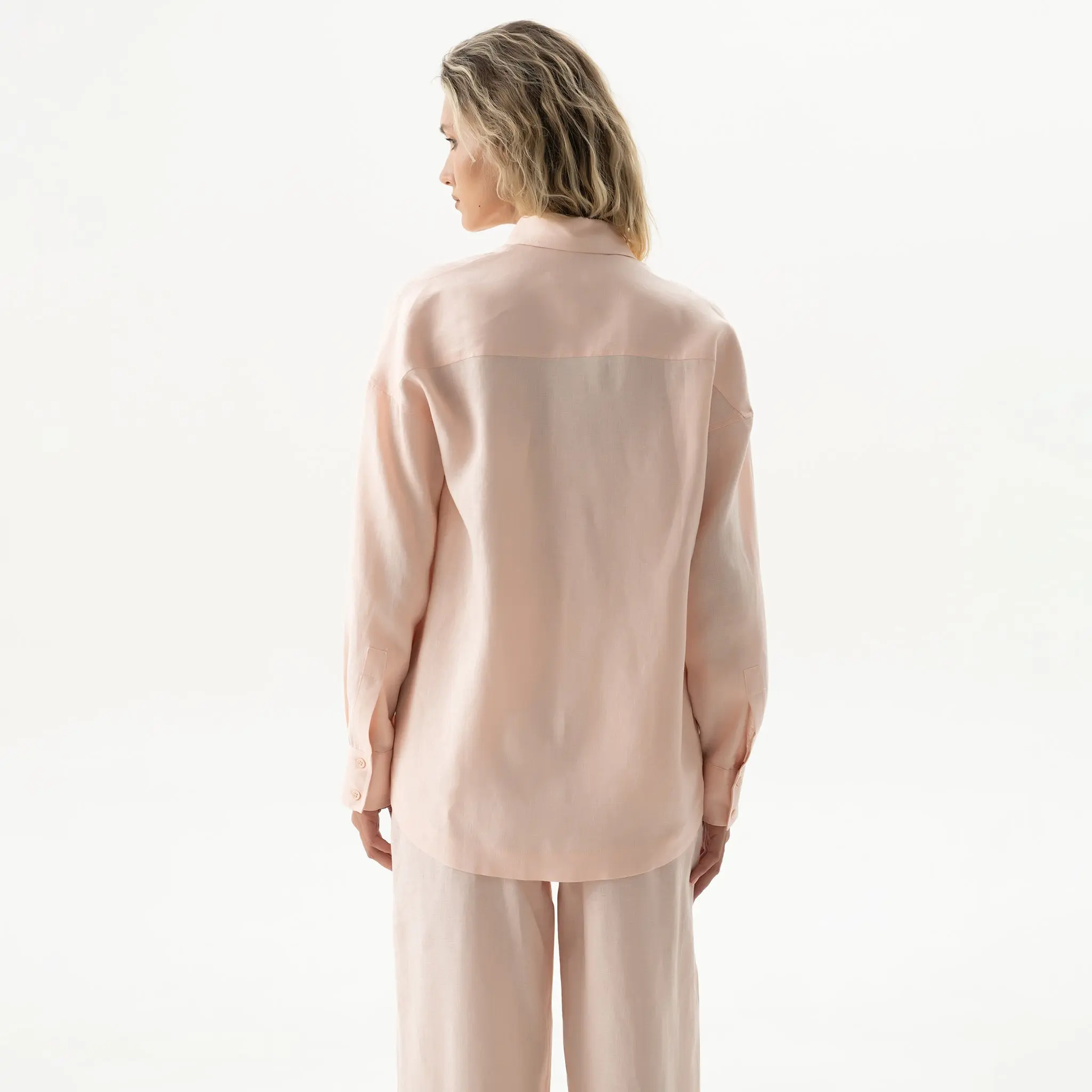 Linen Spirit Shirt Peach Powder - Image 5