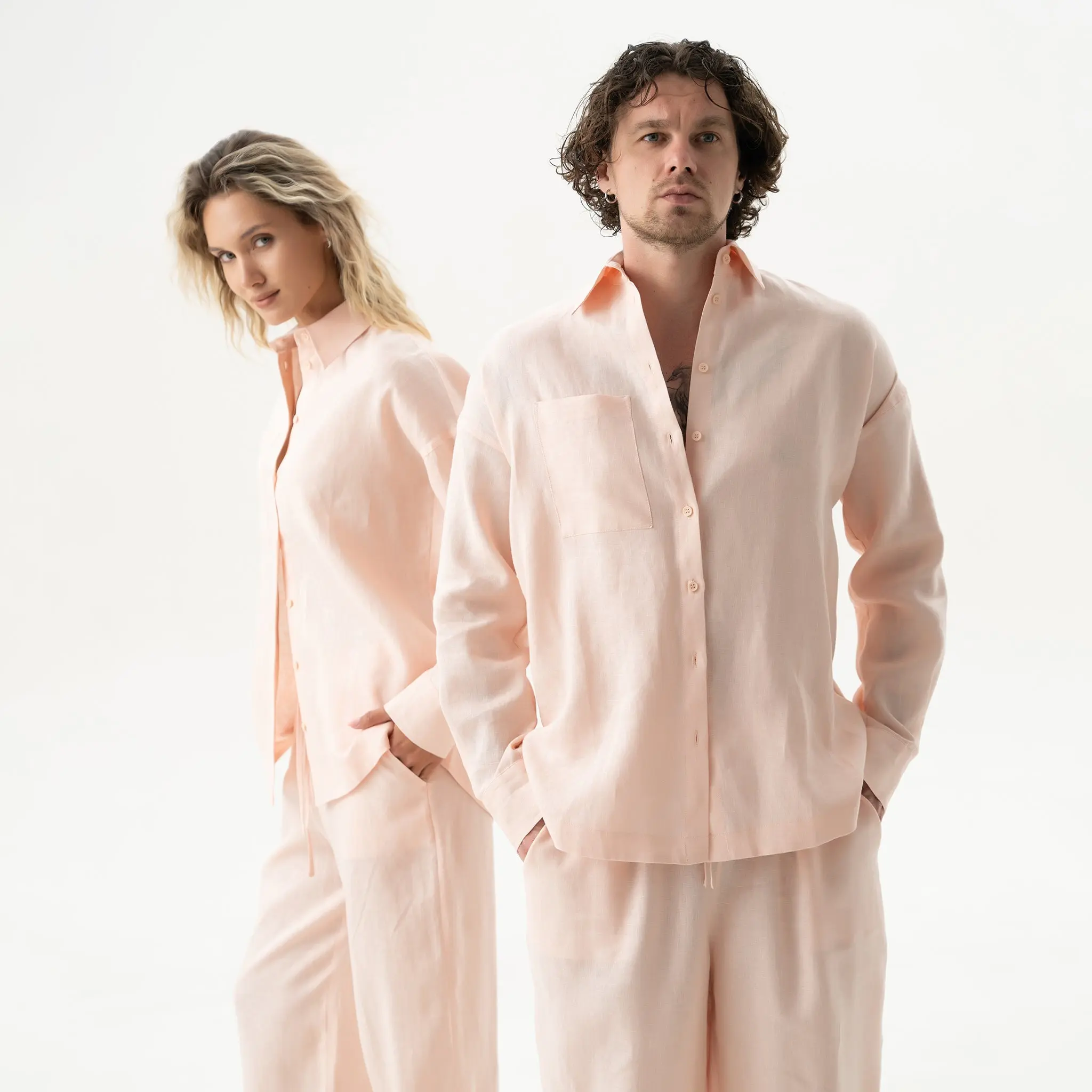 Linen Spirit Shirt Peach Powder - Image 7