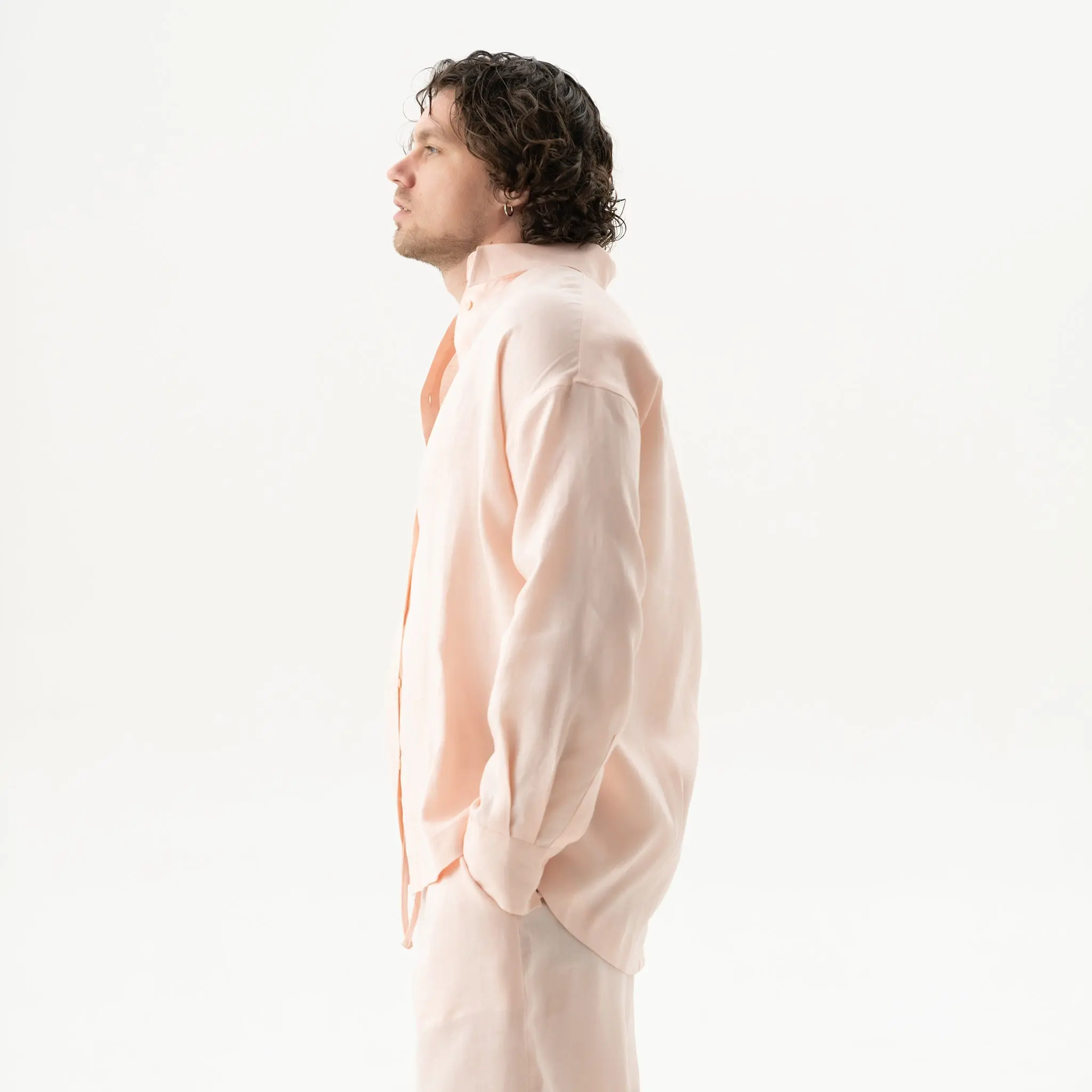 Linen Spirit Shirt Peach Powder - Image 9